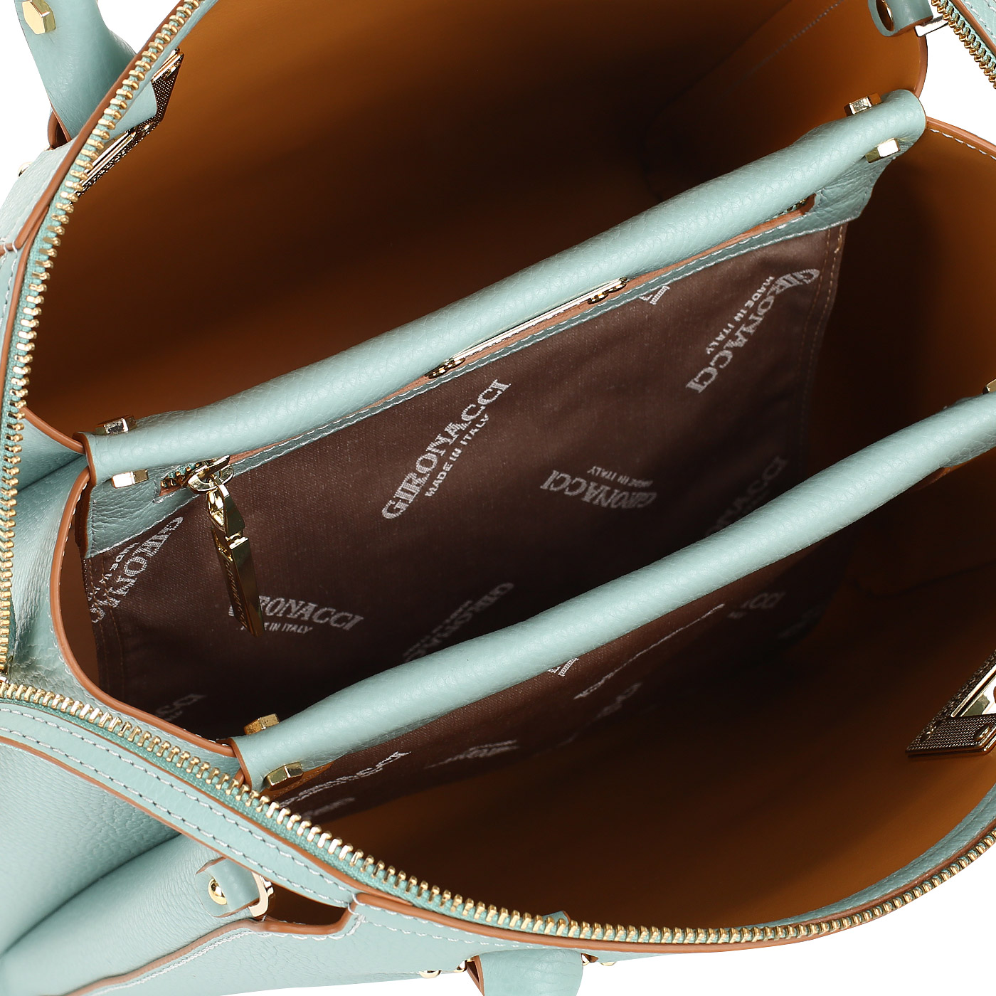 Женская кожаная сумка на двойной молнии Gironacci 