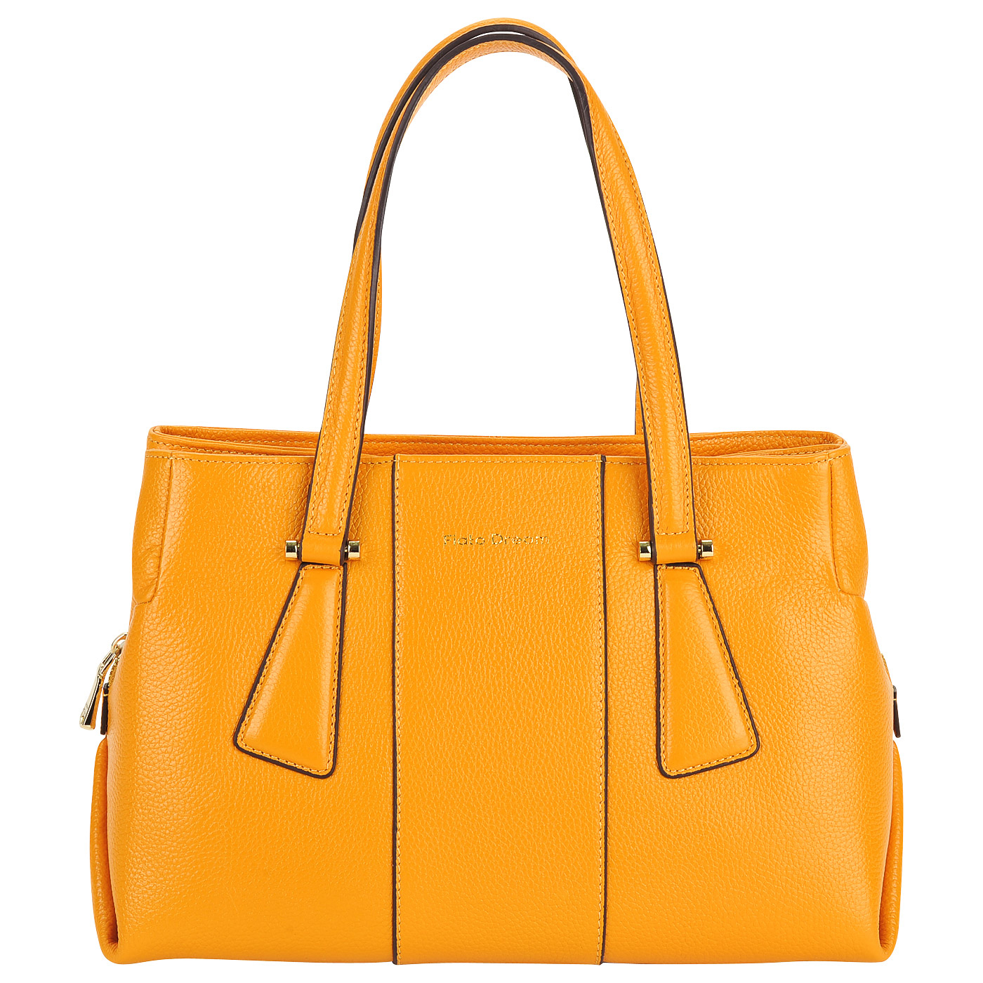 Fiato Dream Женская кожаная сумка желтого цвета