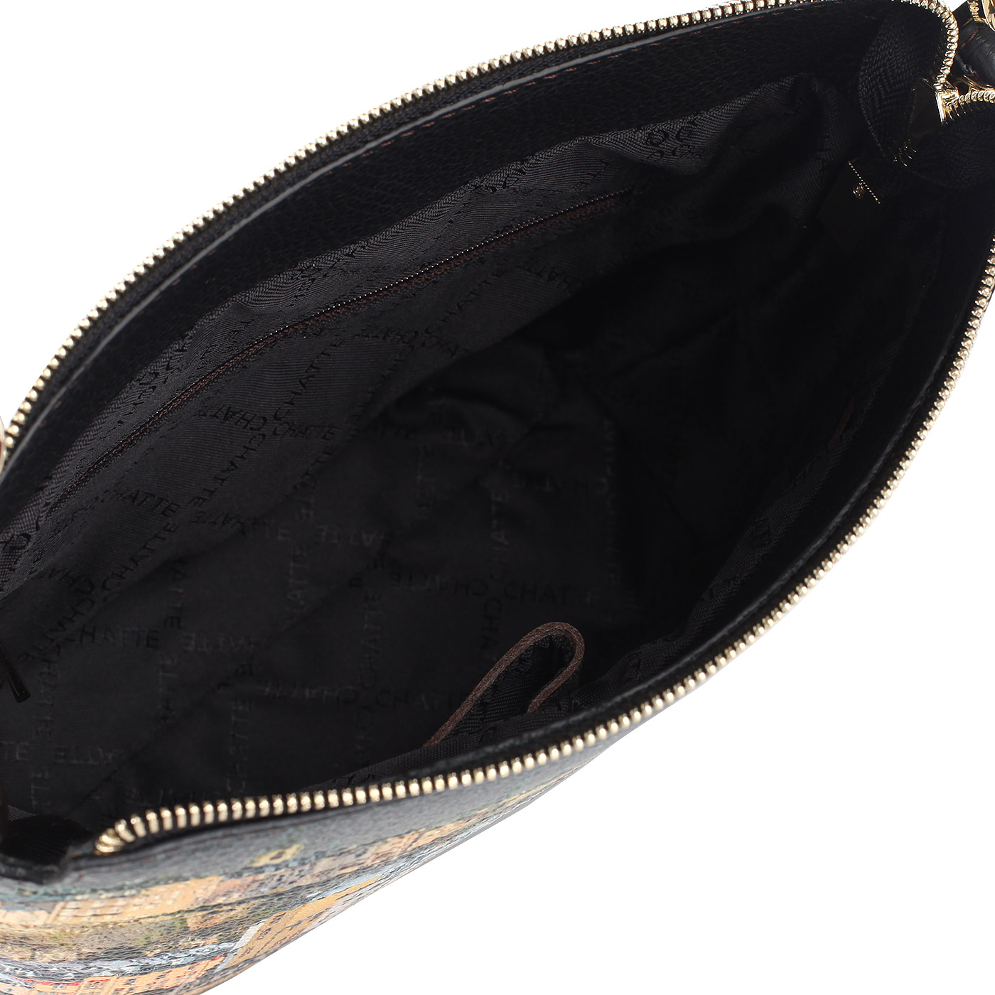 Кожаная сумочка с принтом Chatte 