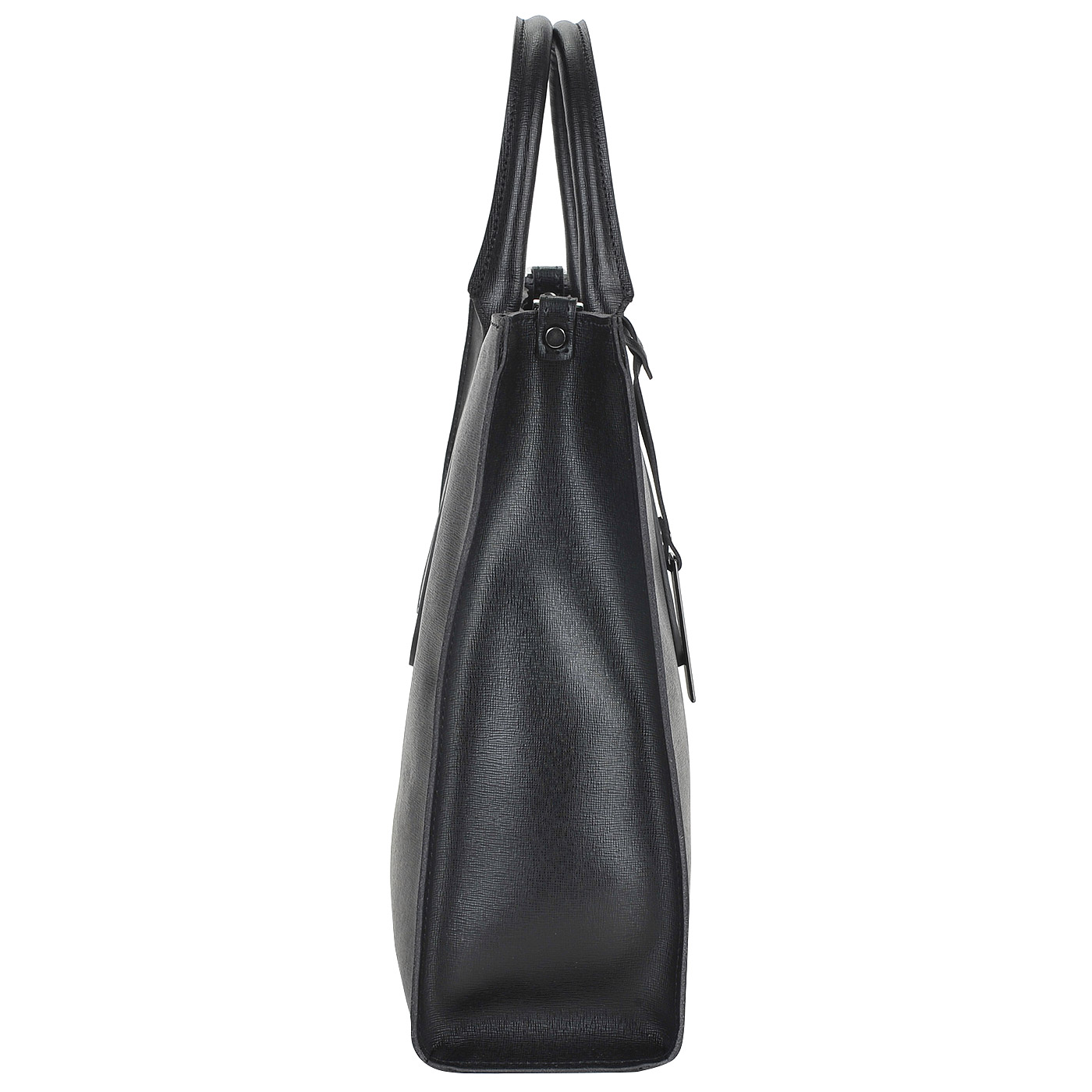Женская сумка из черной сафьяновой кожи квадратной формы Ripani Cannella