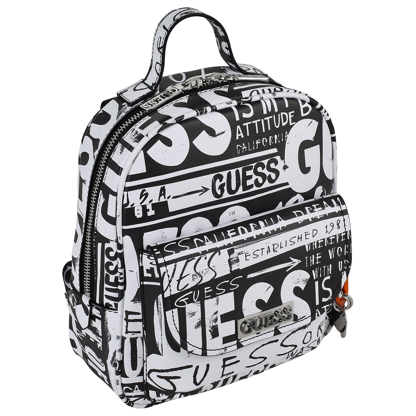 Черно-белый рюкзак Guess Lane