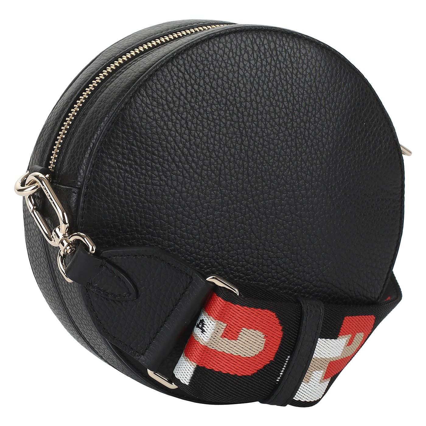 Круглая кожаная сумка Furla Sleek