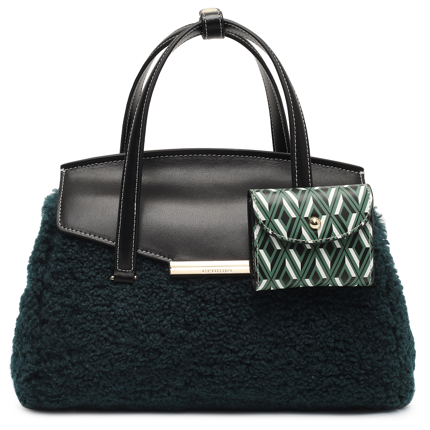 Cromia Меховая сумка с брелоком