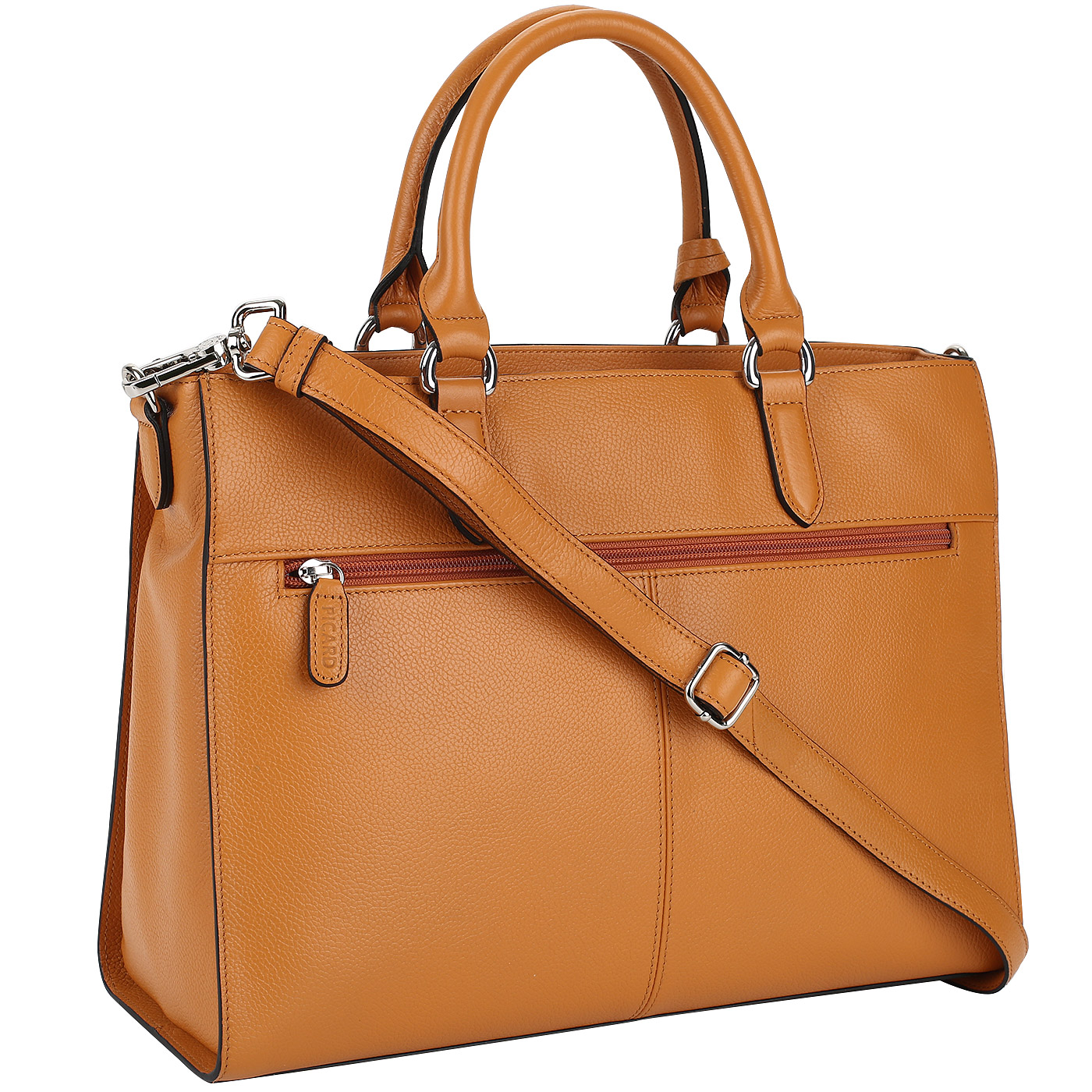 Оранжевая кожаная сумка Picard Equalize