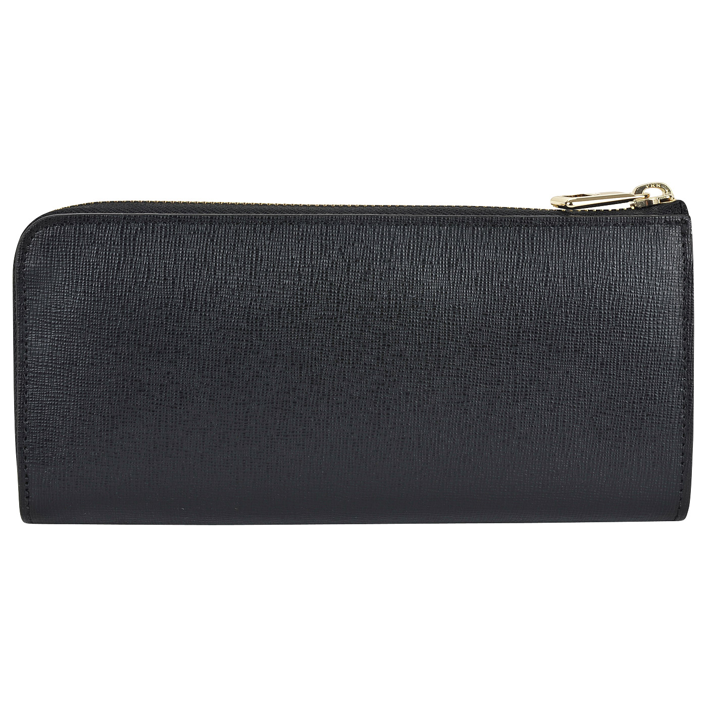 Женское портмоне из сафьяновой черной кожи на молнии Furla Babylon