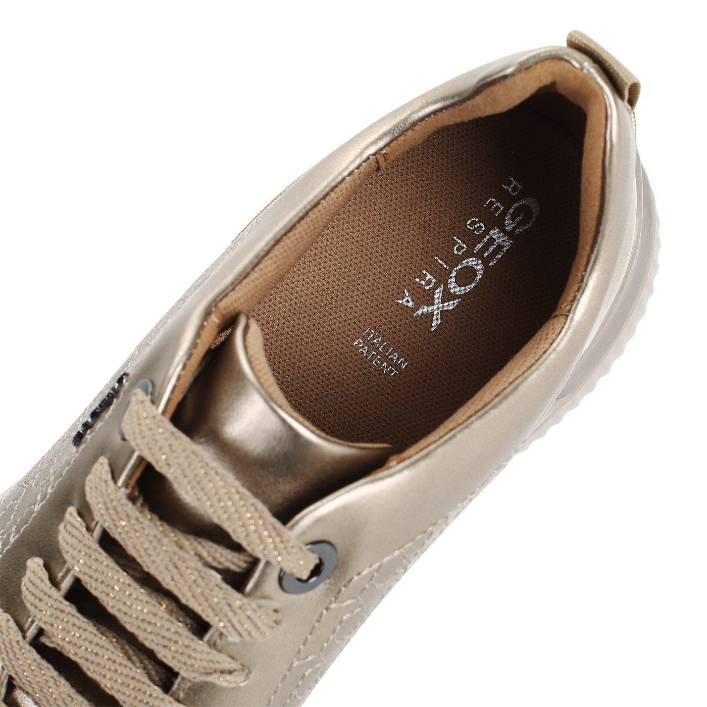 Золотистые кроссовки Geox Theragon