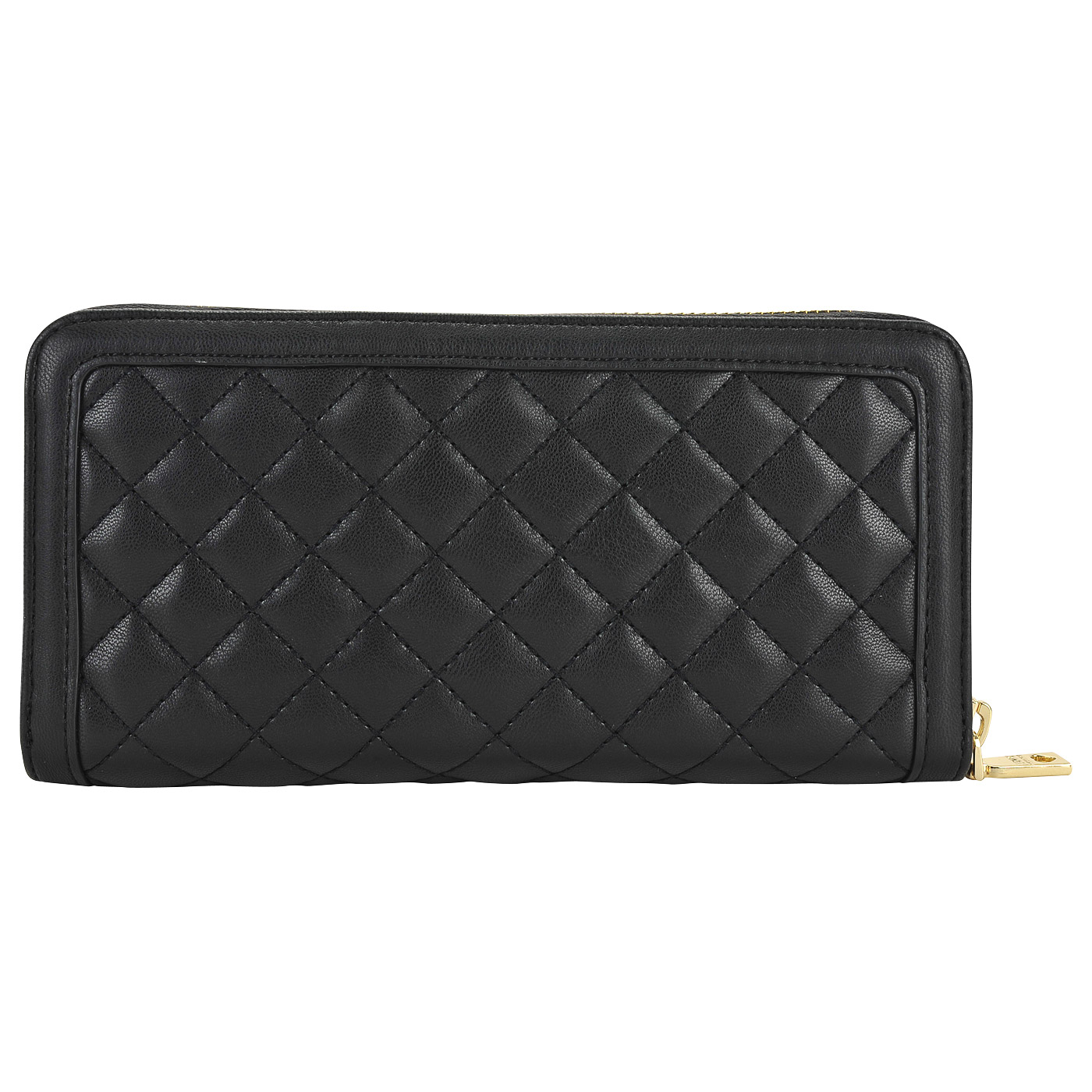 Женское стеганое портмоне черного цвета Love Moschino Super Quilted
