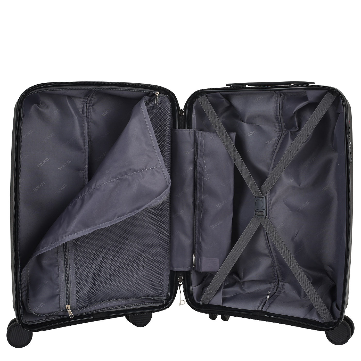 Чемодан маленький S из полипропилена с кодовым замком Teckel Skydriver