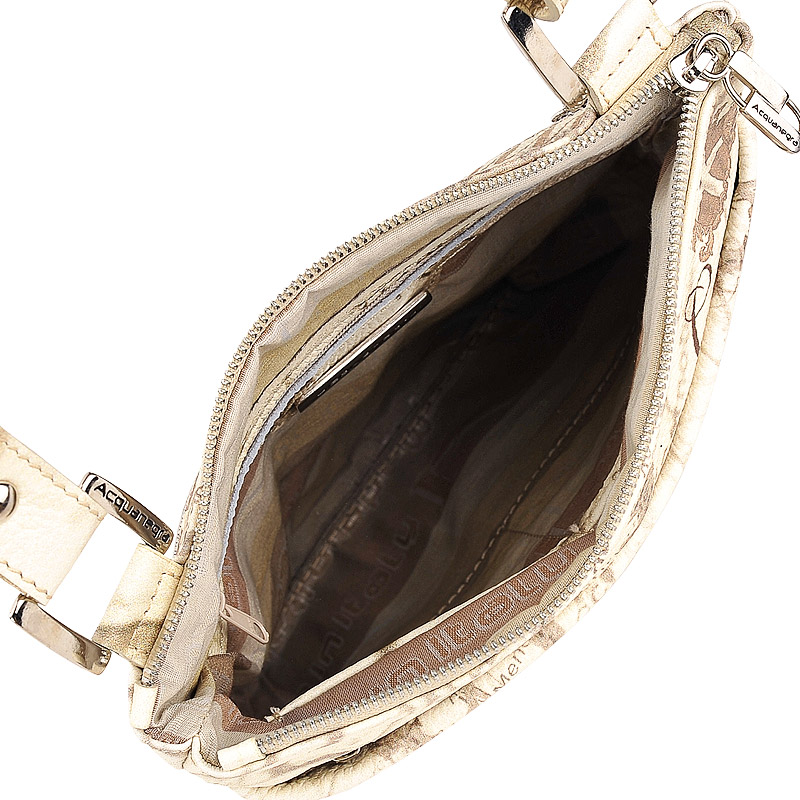 Женская кожаная сумка с принтом Acquanegra Como