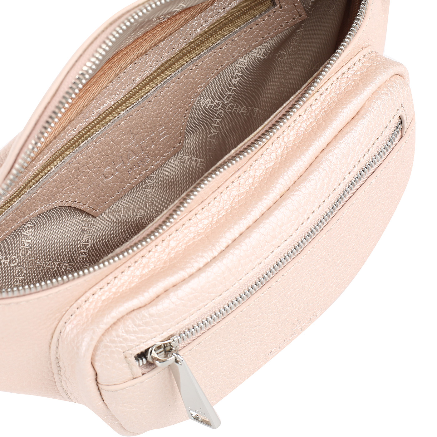 Поясная сумка из металлизированной кожи Chatte 