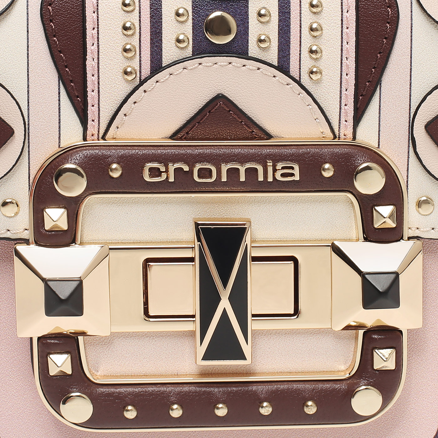 Кожаная сумка с клепками Cromia It Lilu