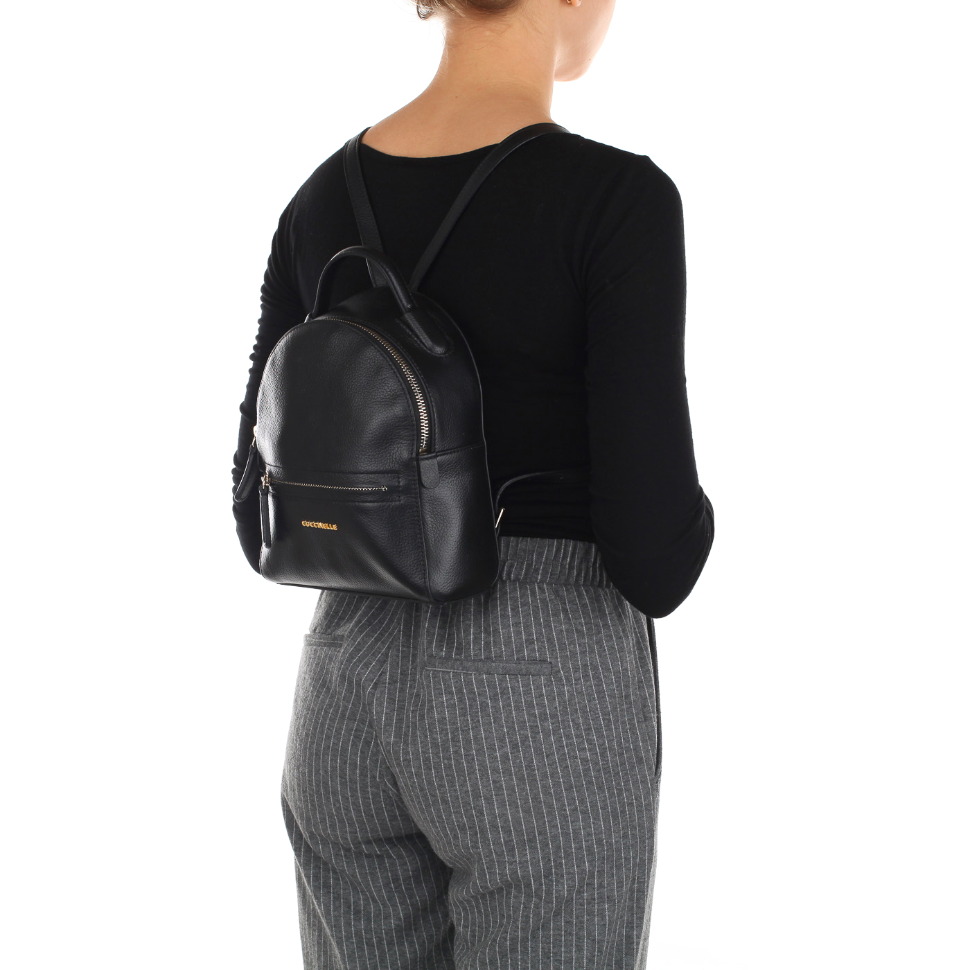 Маленький женский рюкзак из натуральной кожи Coccinelle Clementine soft