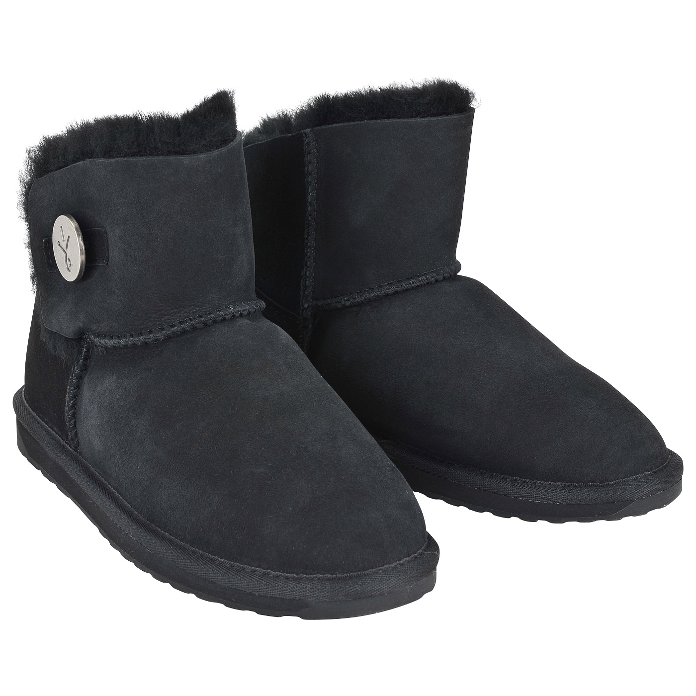 Черные замшевые угги EMU Australia Denman Mini