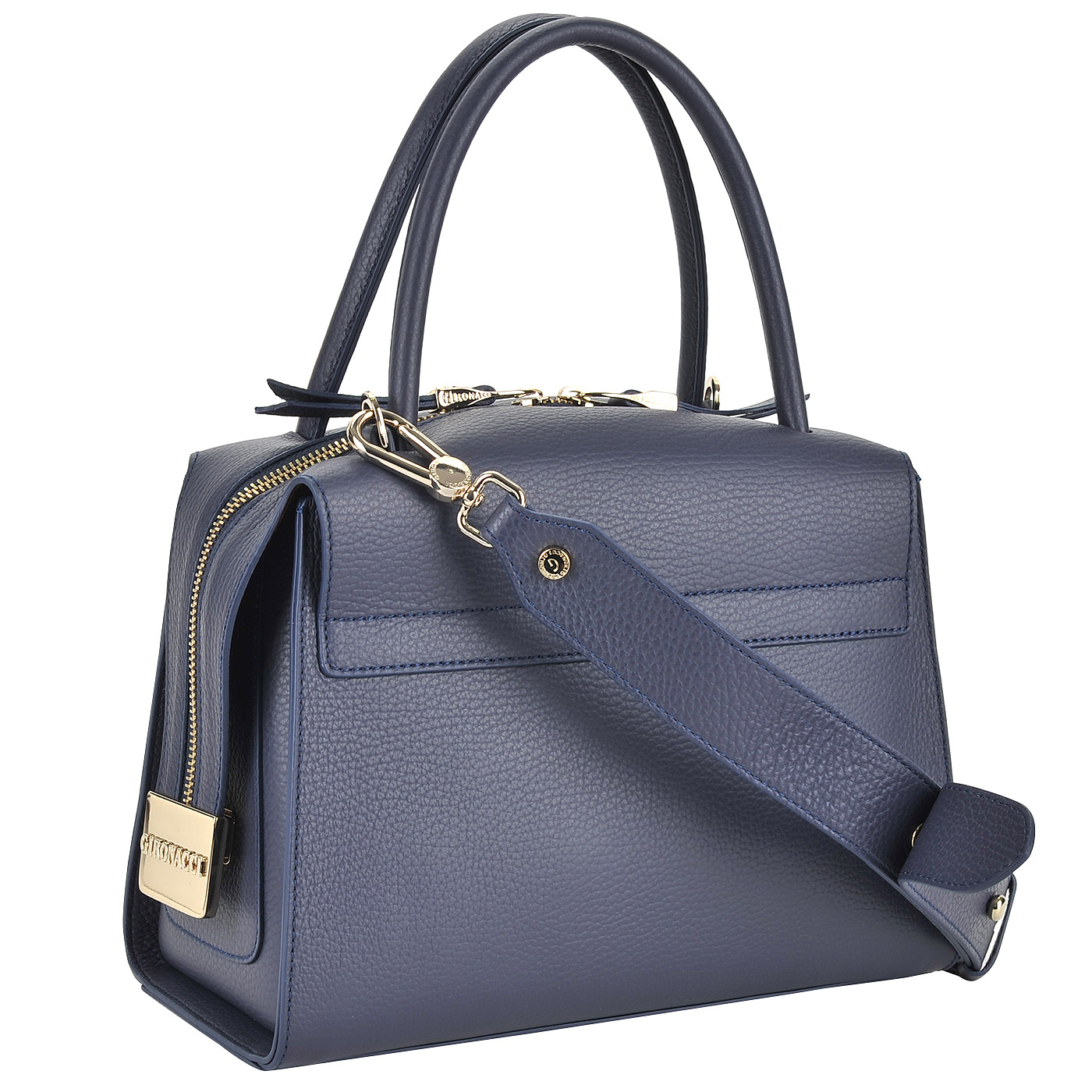 Женская синяя сумка из натуральной кожи Gironacci 
