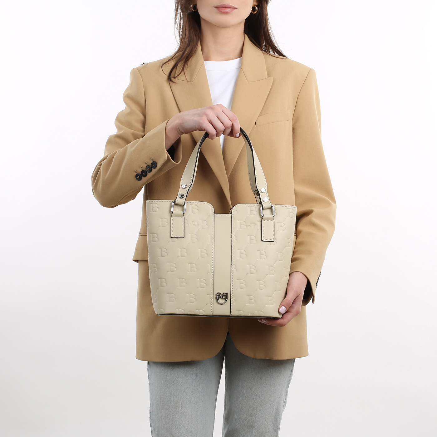 Кожаная сумка с тисненым логотипом Sara Burglar Diva Person