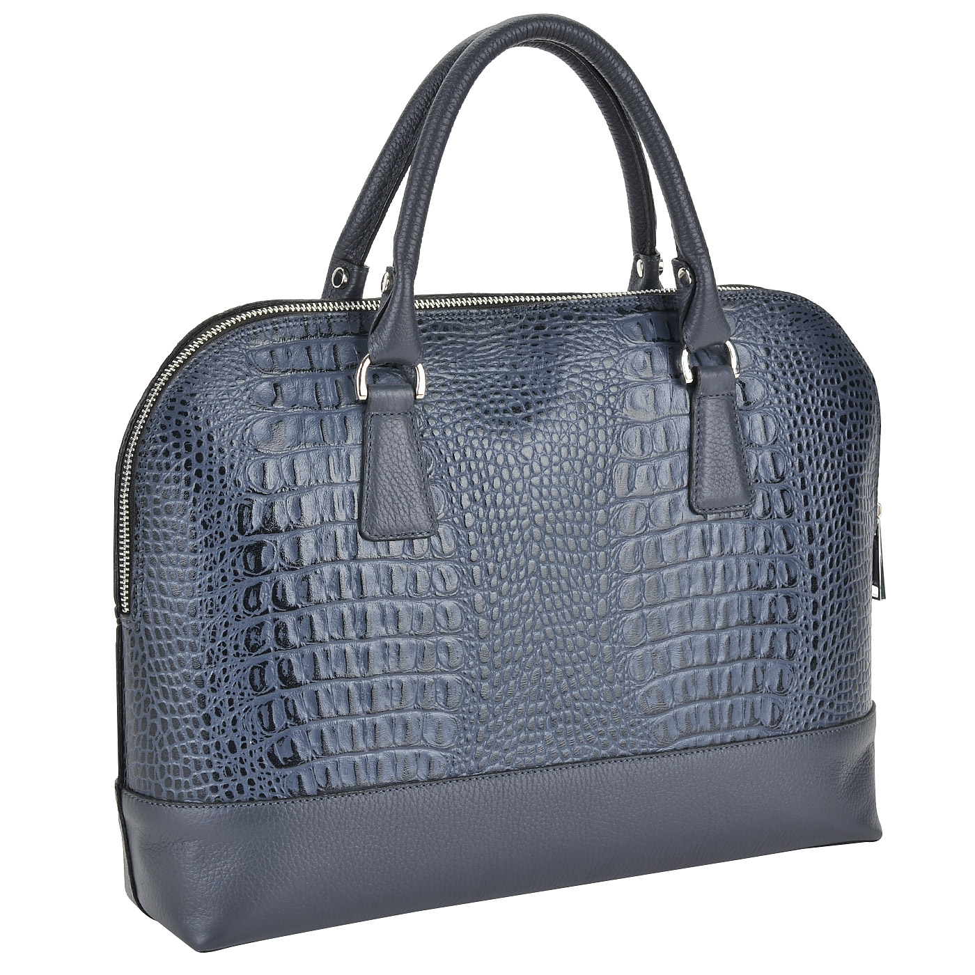 Дамская синяя сумка с отделкой под крокодиловую кожу Chatte 