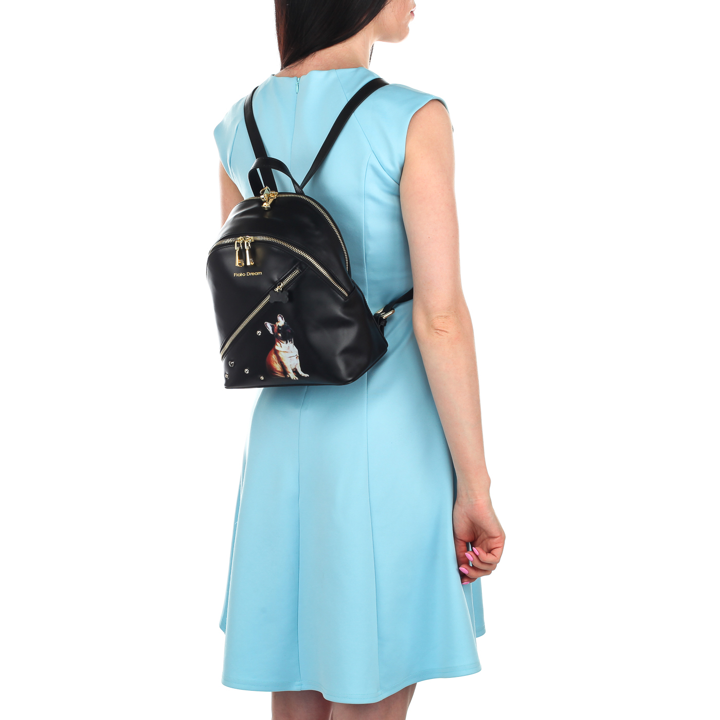 Женский кожаный рюкзак с двумя отделами Fiato Dream 