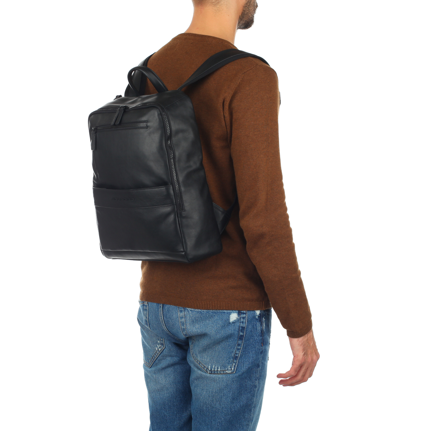 Мужской деловой рюкзак из натуральной кожи Piquadro Setebos