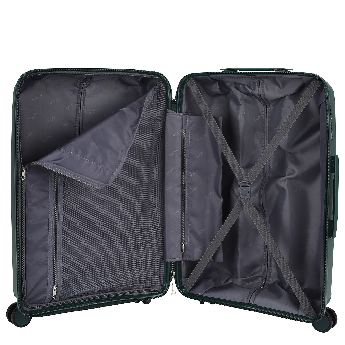 Чемодан средний M из полипропилена с кодовым замком Teckel Skydriver