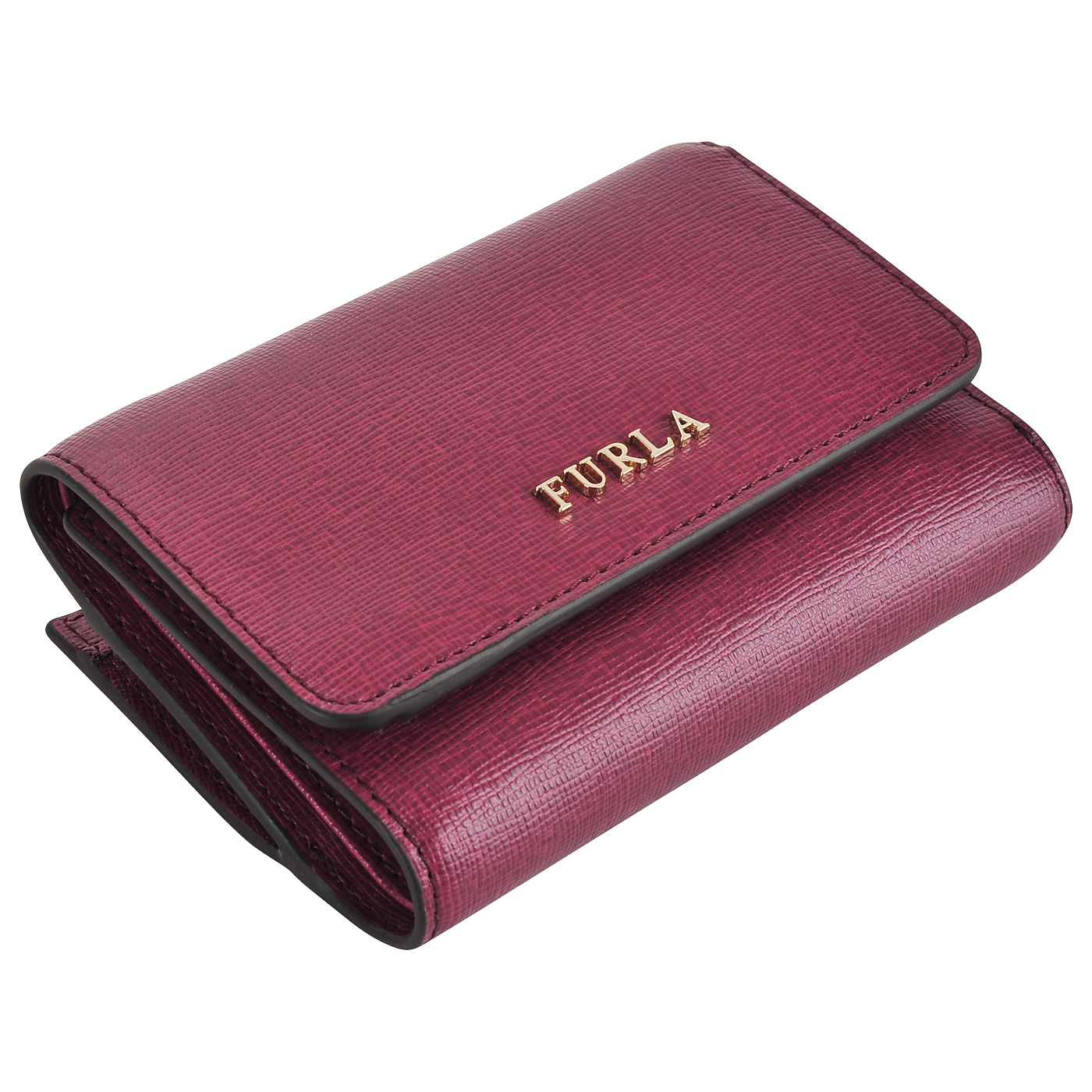 Фиолетовое портмоне из натуральной сафьяновой кожи Furla Babylon