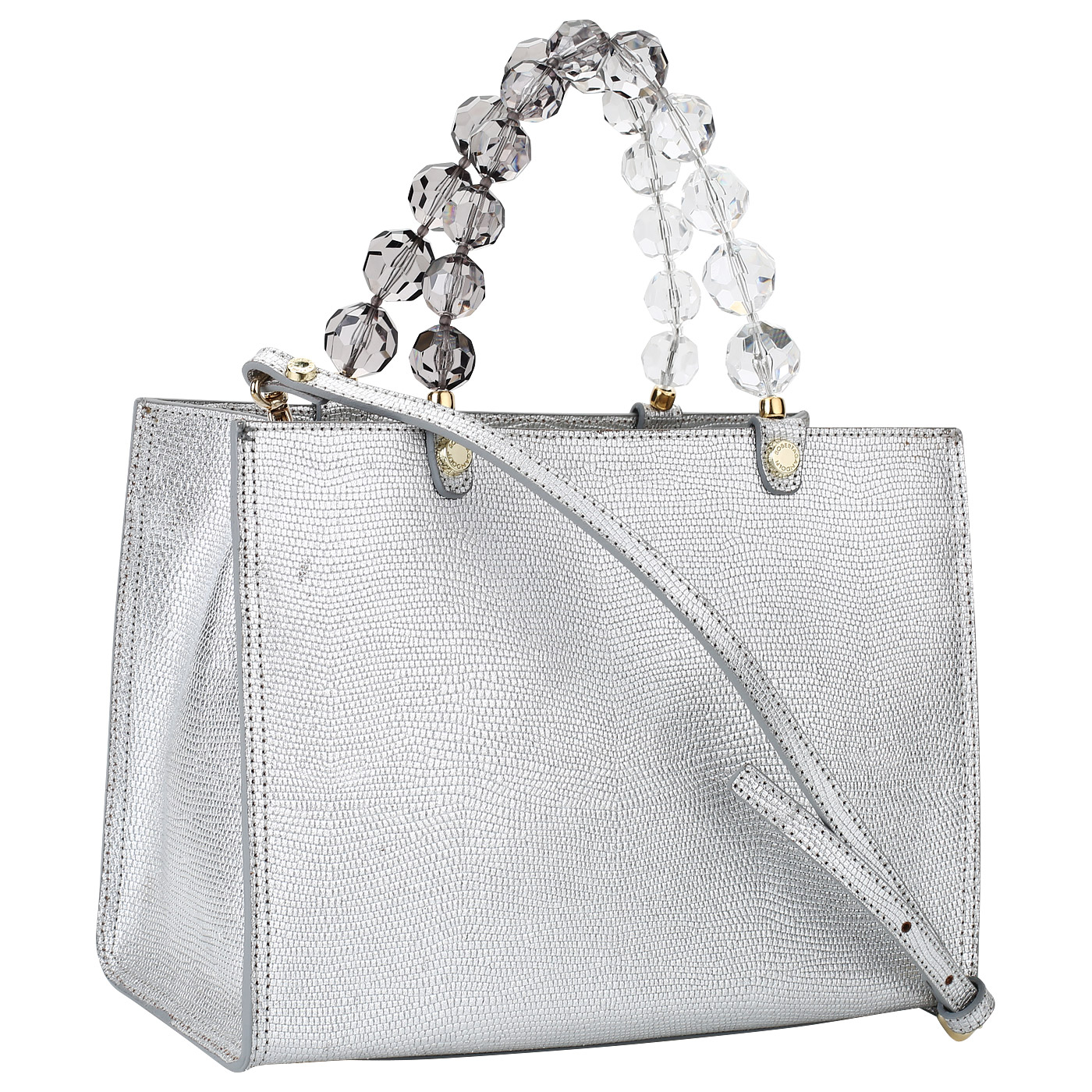 Женская сумка из серебристой кожи Roberta Gandolfi Sirenetta