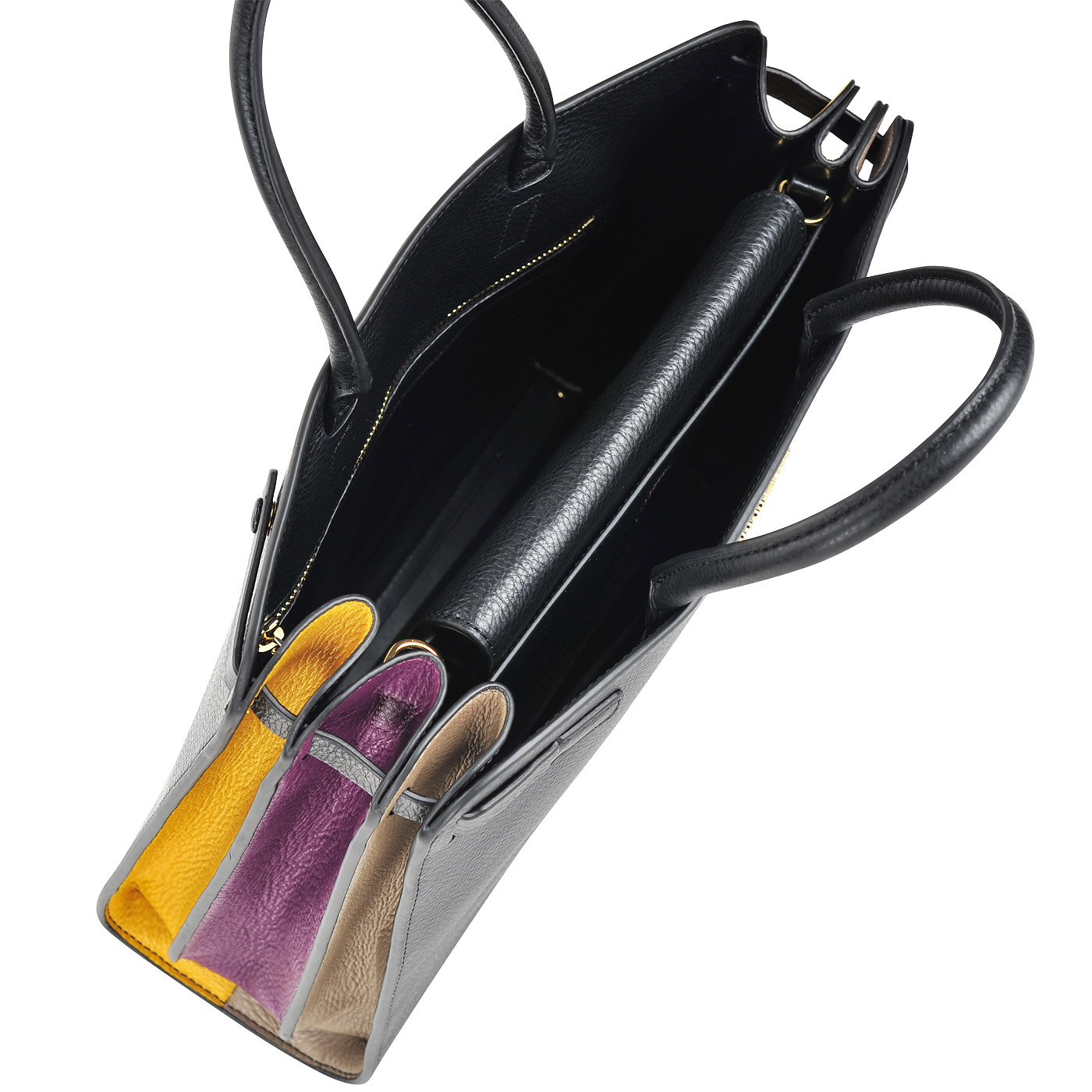 Женская кожаная сумка с разноцветными вставками Coccinelle Clelia
