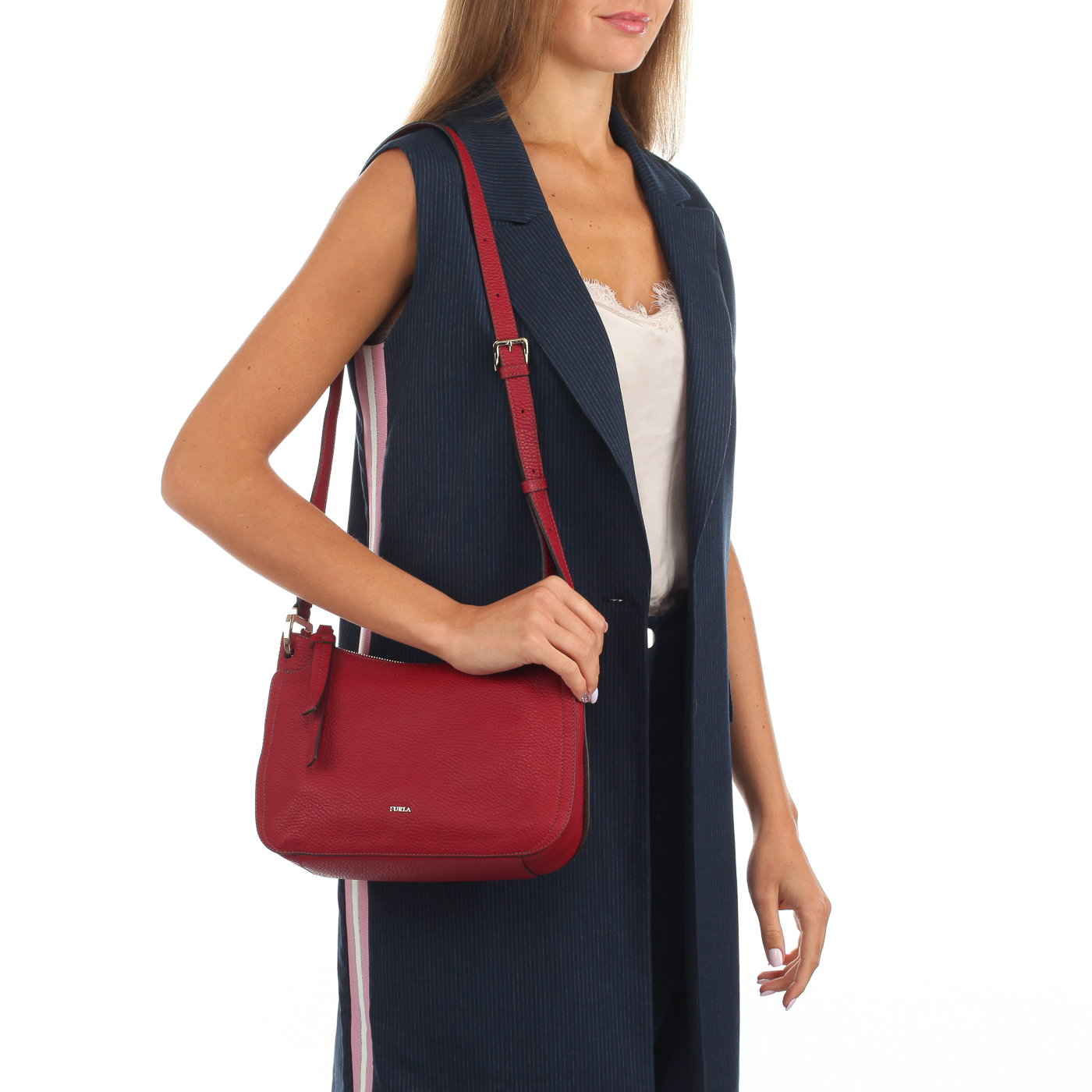 Мягкая кожаная сумка Furla Rialto