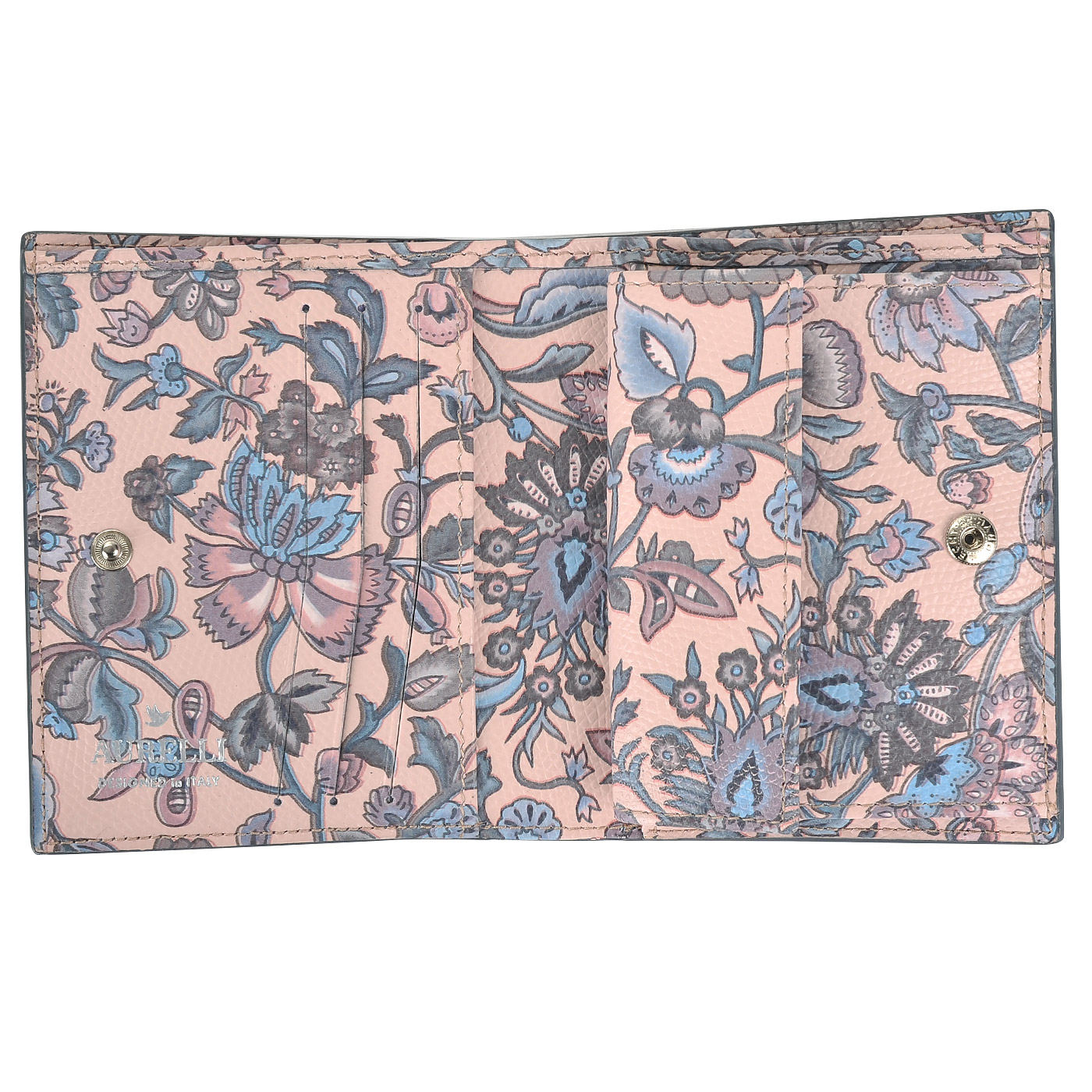 Компактное женское портмоне из натуральной кожи Aurelli Alma fiore