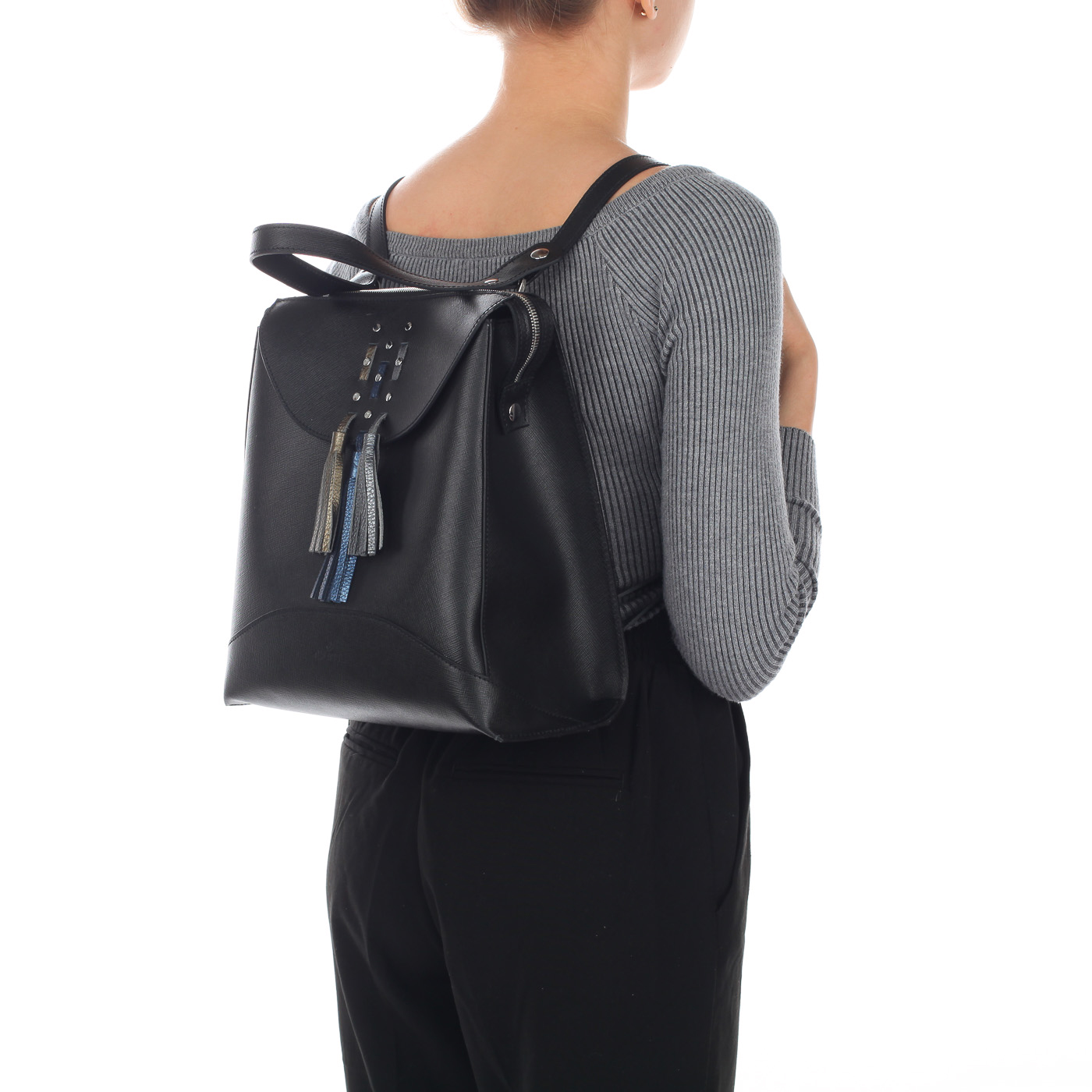 Вместительный женский рюкзак из сафьяновой кожи Chatte 