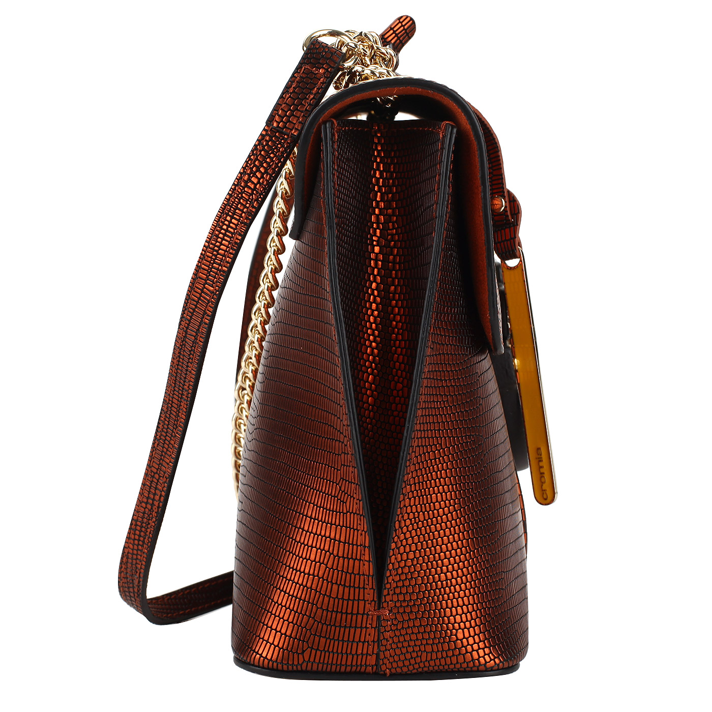 Сумочка с отделкой под ящера Cromia Yvon