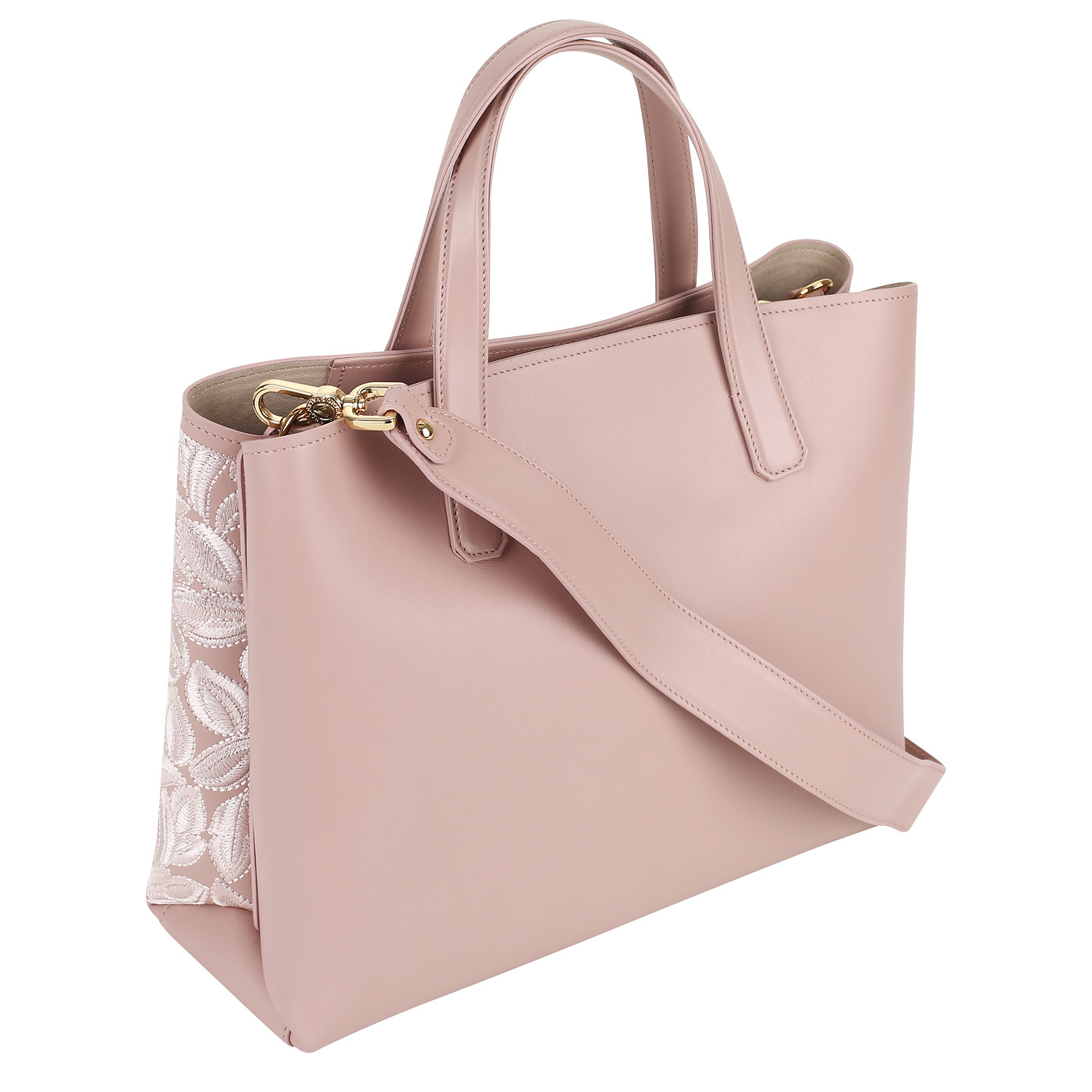 Кожаная сумка с вышивкой Valentino Orlandi 