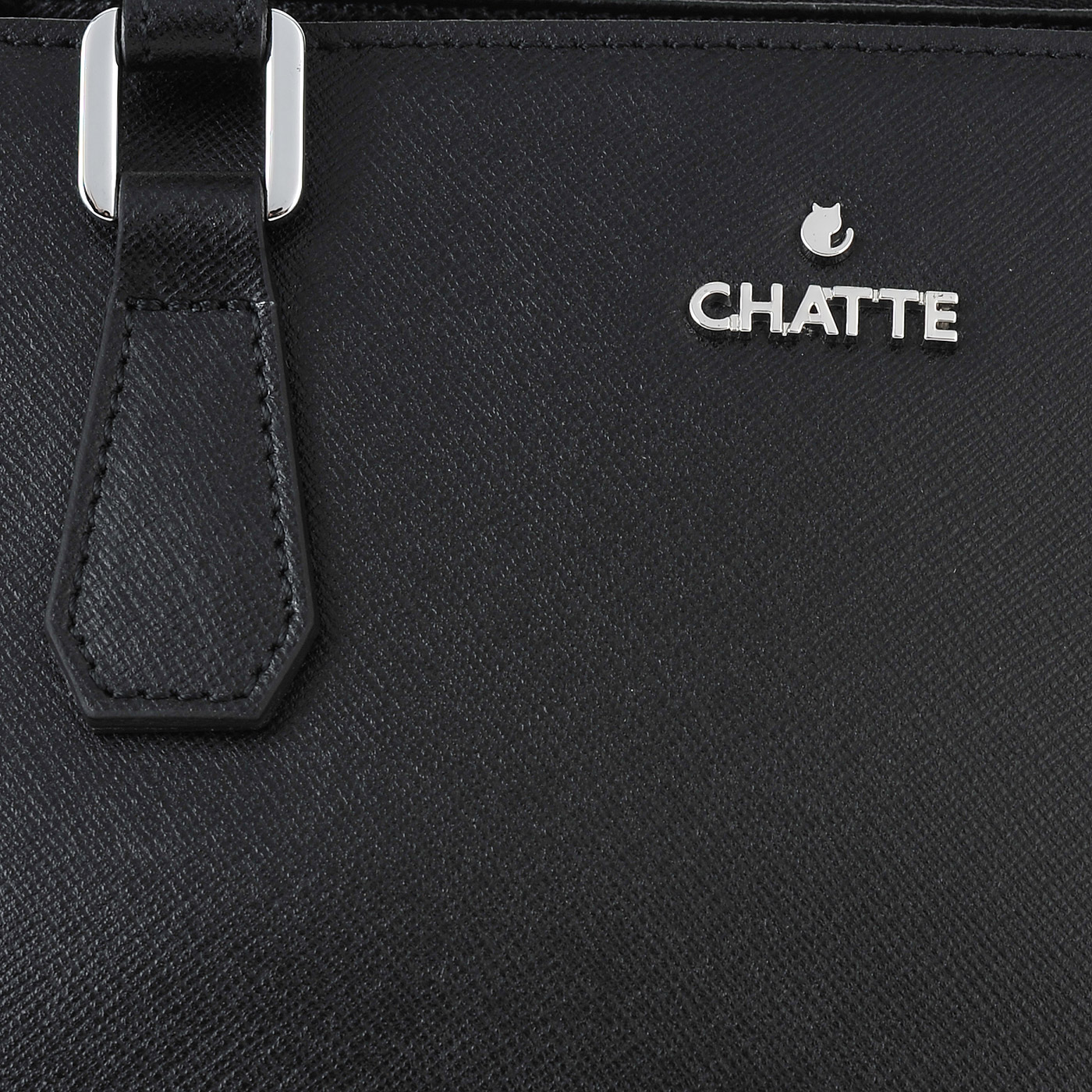 Женская сумка из сафьяновой черной кожи Chatte 
