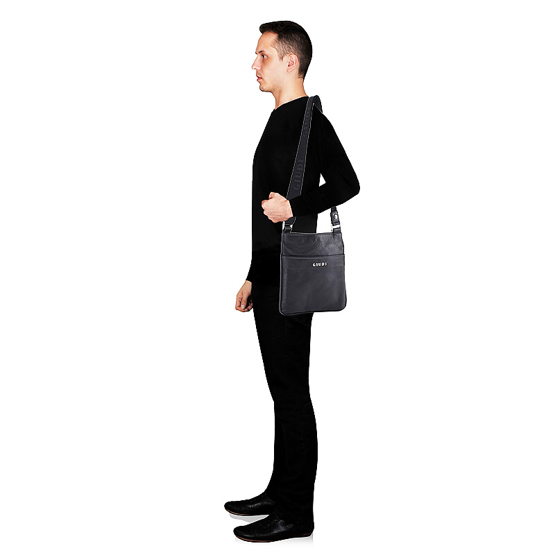 Мужская кожаная сумка через плечо Giudi 