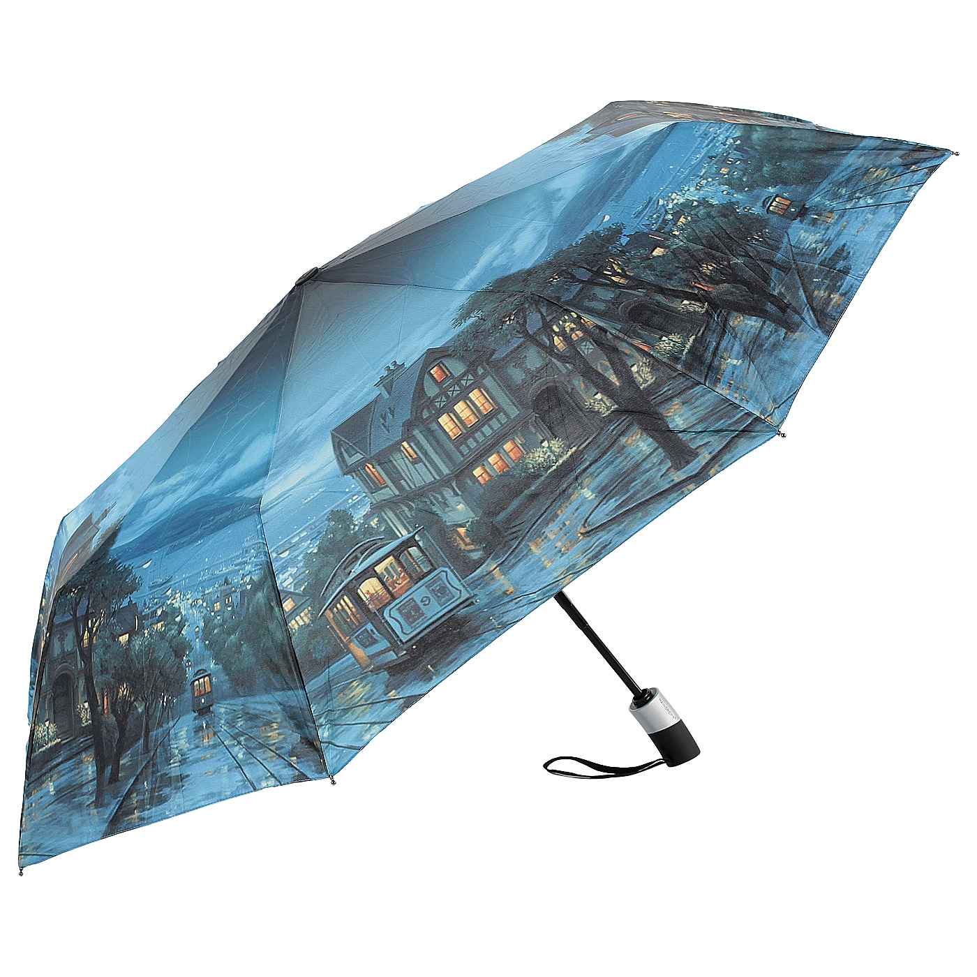 Raindrops Автоматический зонт с принтом