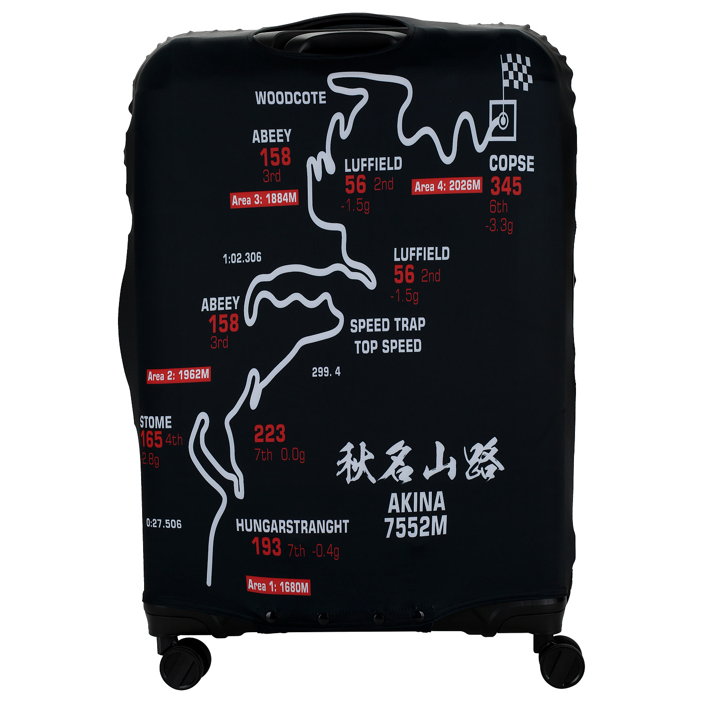 Чехол для чемодана черного цвета Eberhart Akina Speed Trail