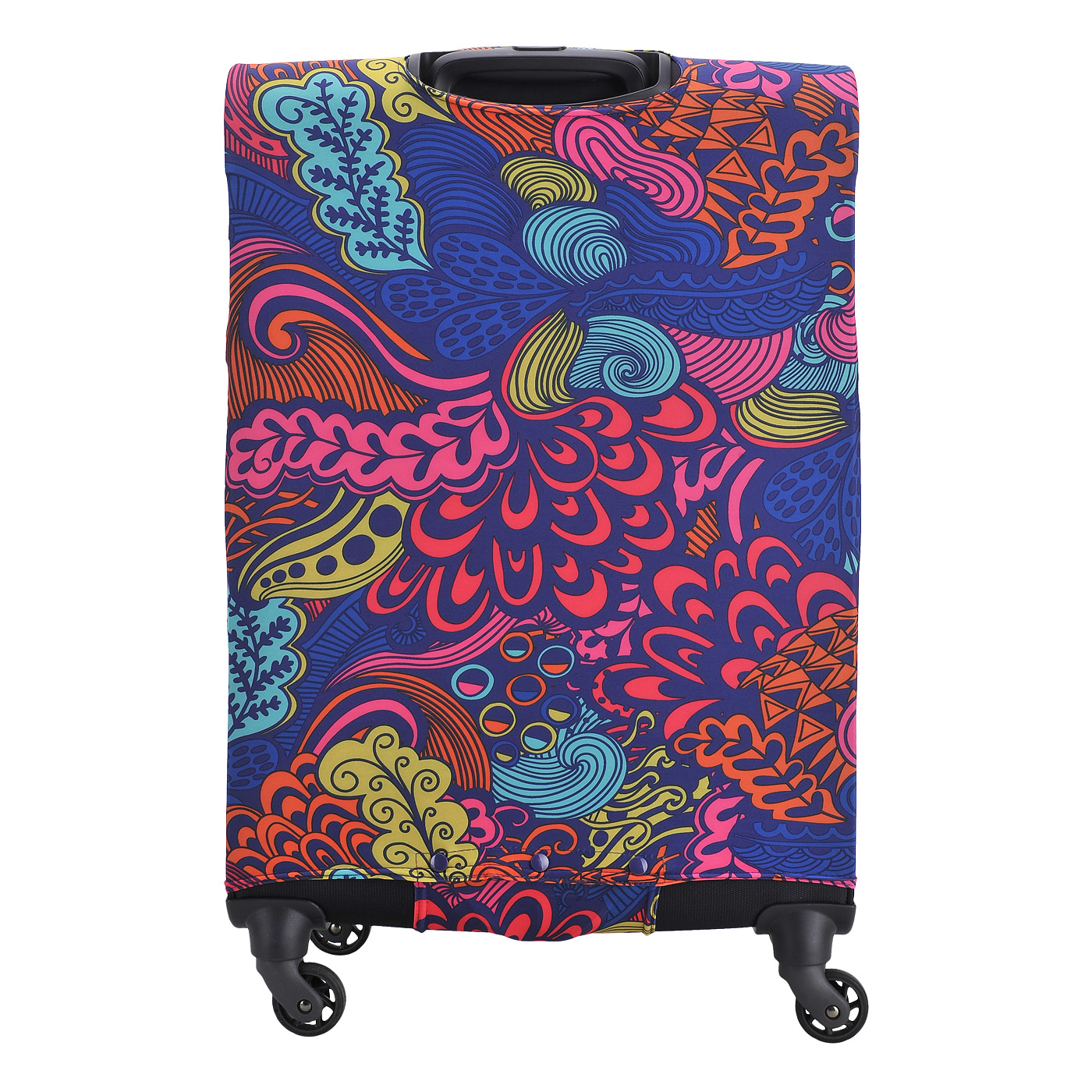 Чехол для чемодана Eberhart Abstract Flowers Pink and Blue