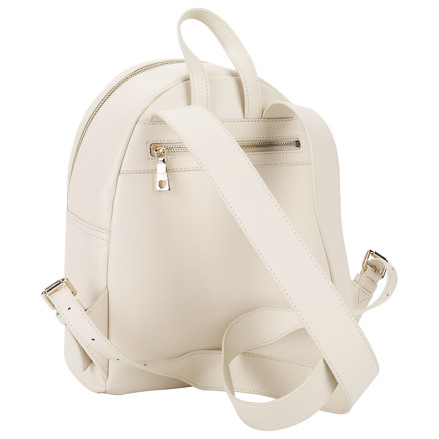 Бежевый женский рюкзак Love Moschino Patches