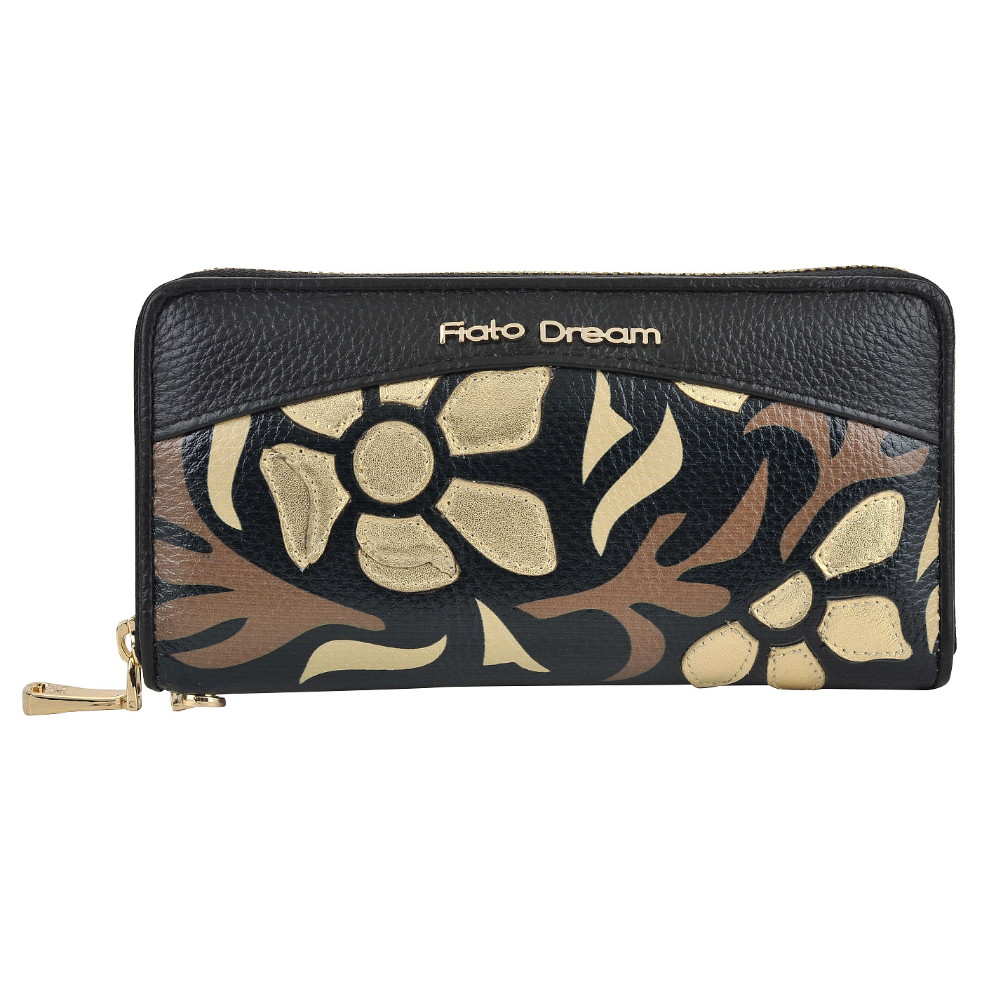 Fiato Dream Женское кожаное портмоне с декоративной аппликацией