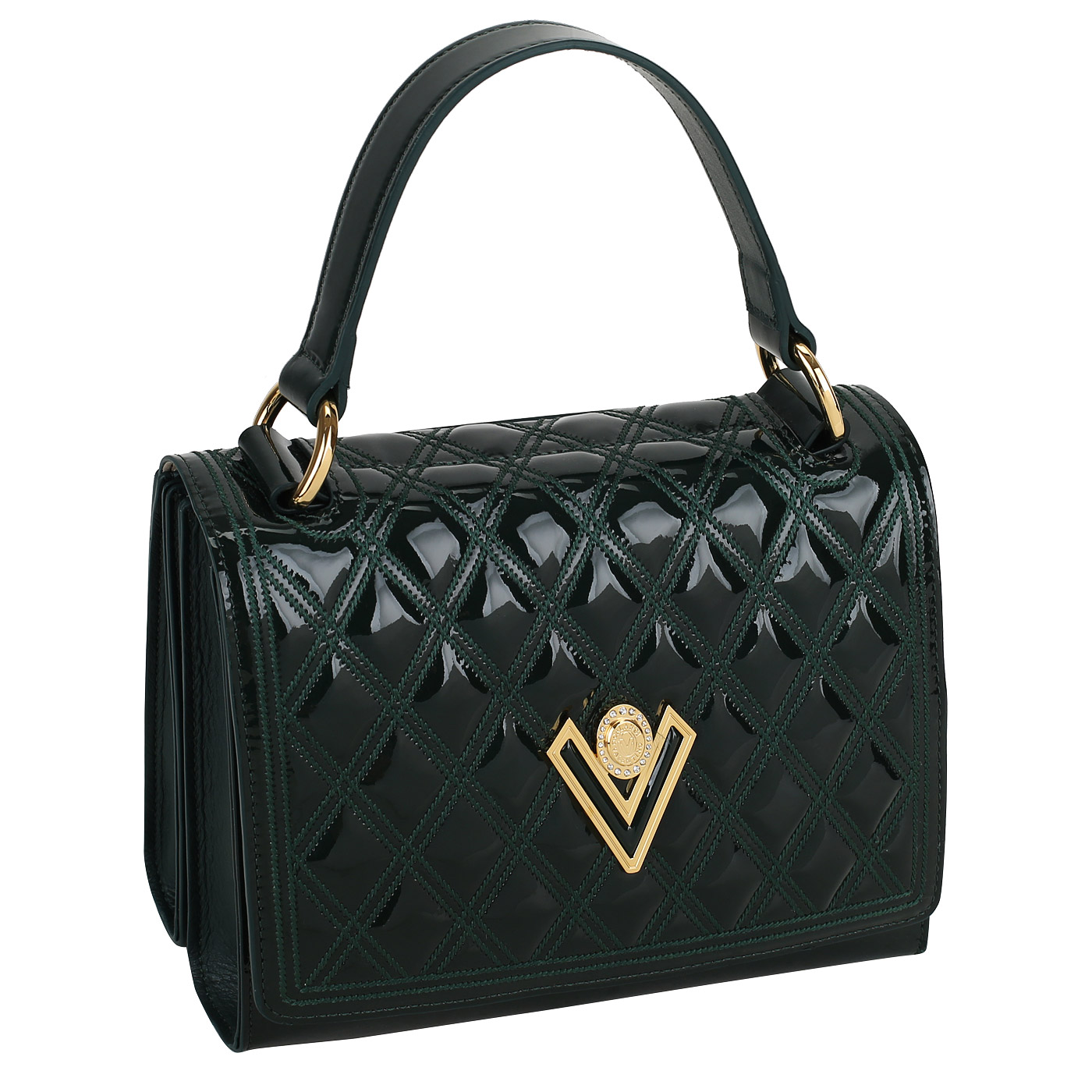 Кожаная сумка Valentino Orlandi Amelia shining