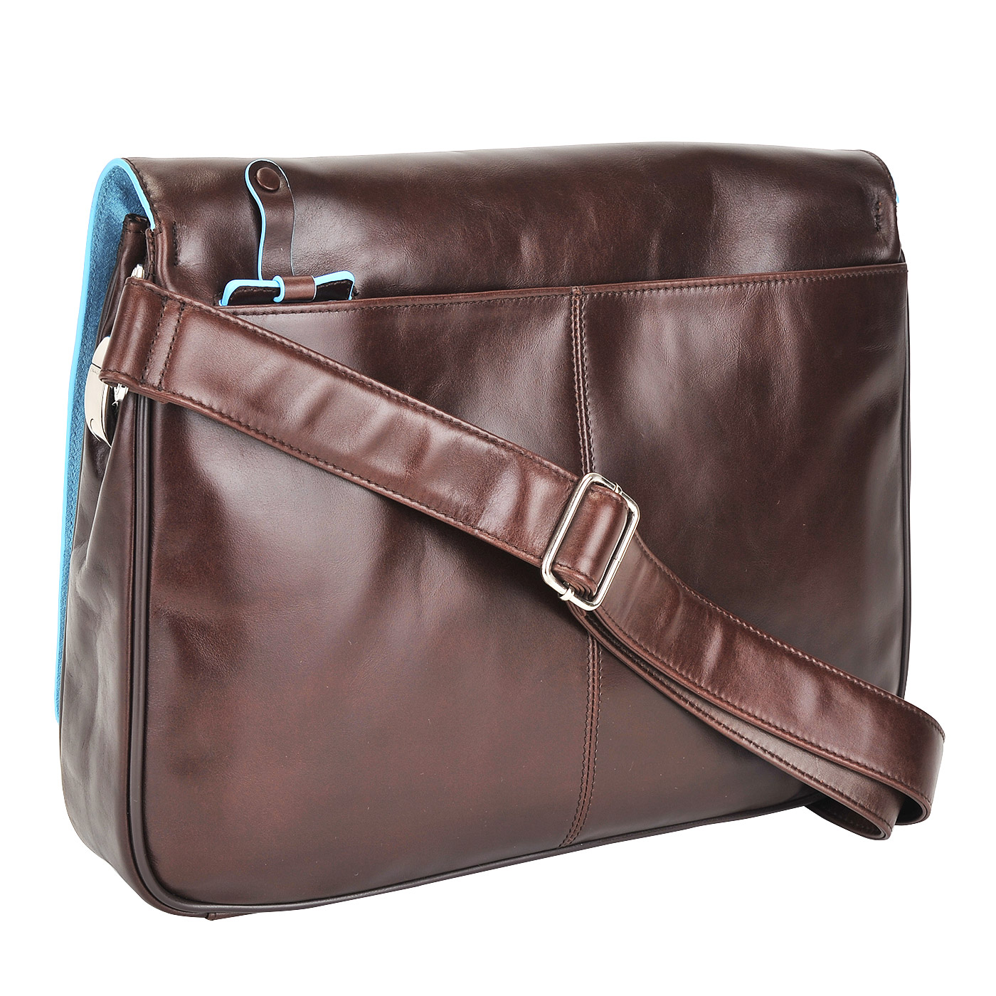 Мужская кожаная сумка через плечо Piquadro Blue square