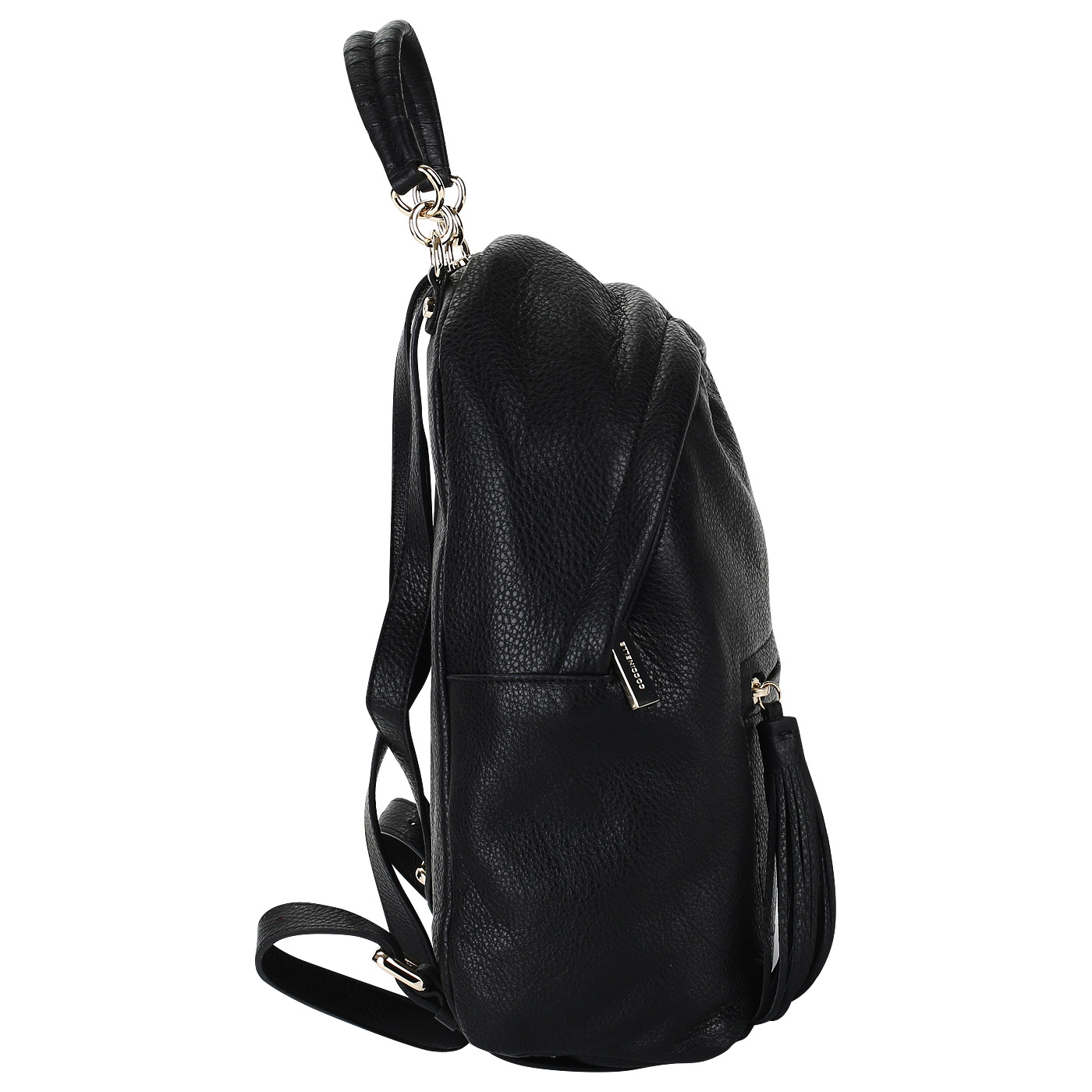Черный женский рюкзак из натуральной кожи Coccinelle Leonie