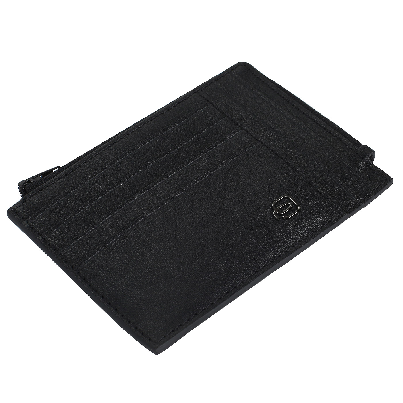 Компактное портмоне из черной кожи Piquadro Black square