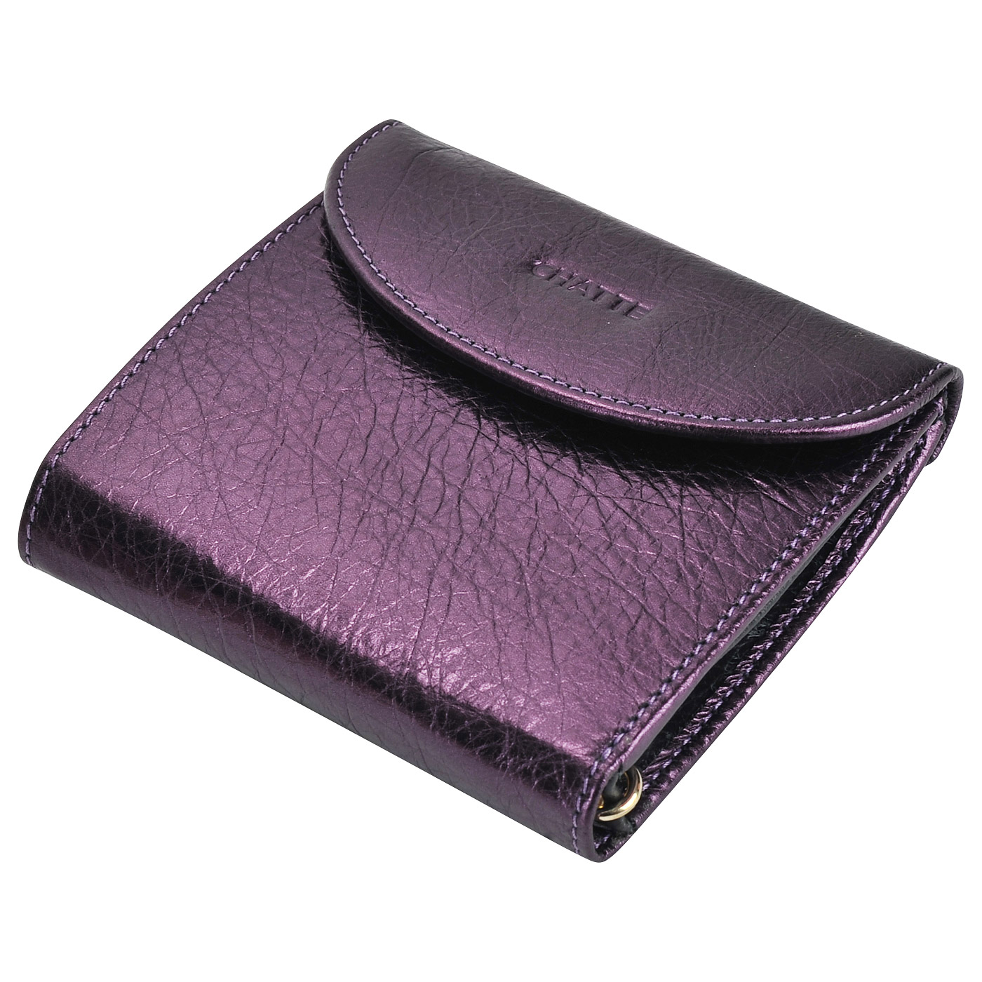 Женское кожаное портмоне на кнопке Chatte Amelie shine