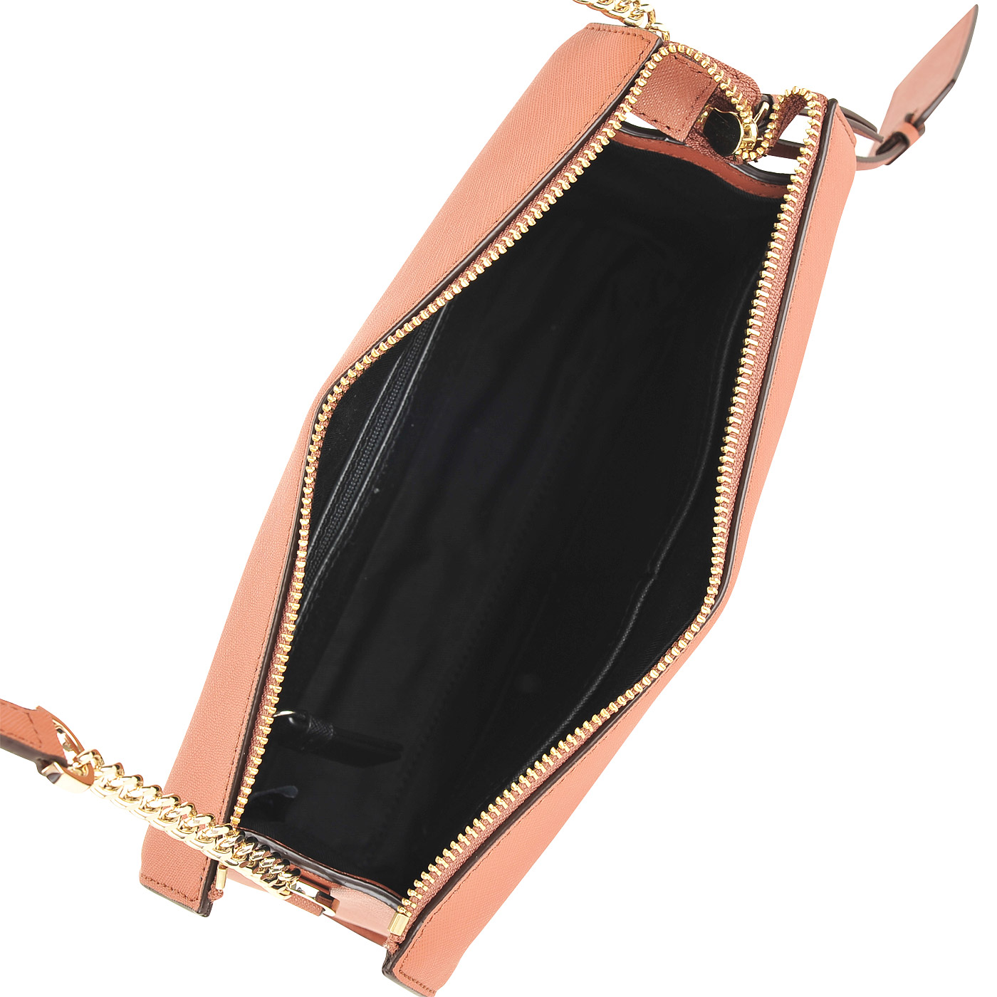 Женская сумка кросс-боди из сафьяновой кожи терракотового цвета DKNY Saffiano