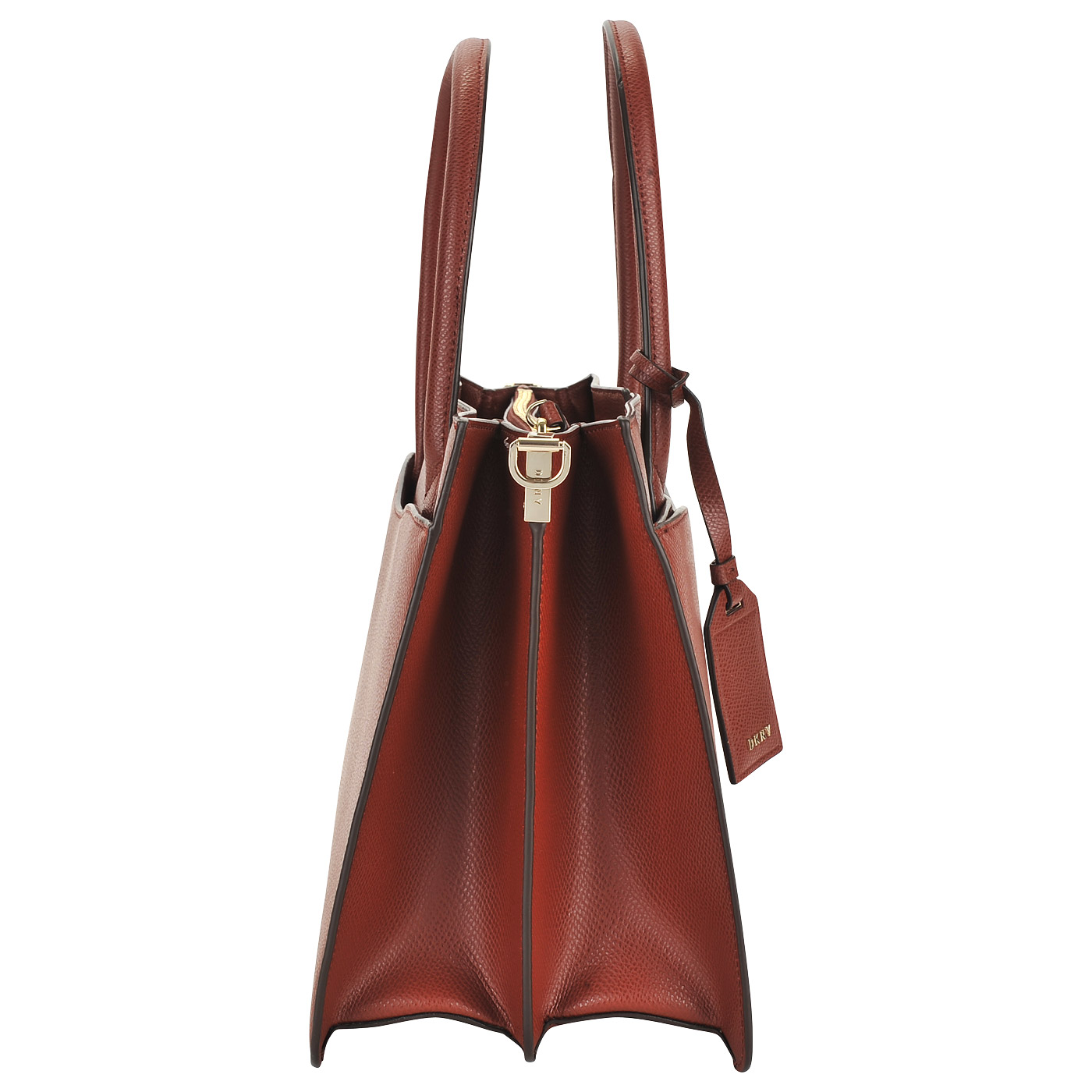 Вместительная классическая сумка из сафьяновой кожи DKNY Cross Saffiano