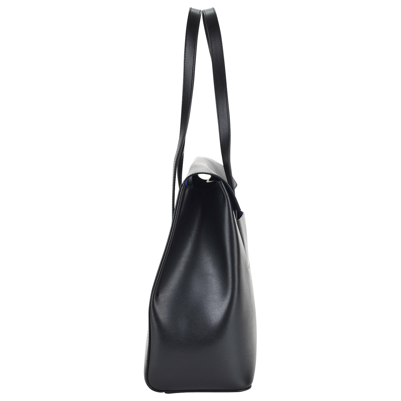 Женская сумка из черной кожи с длинными ручками Carlo Salvatelli Cory