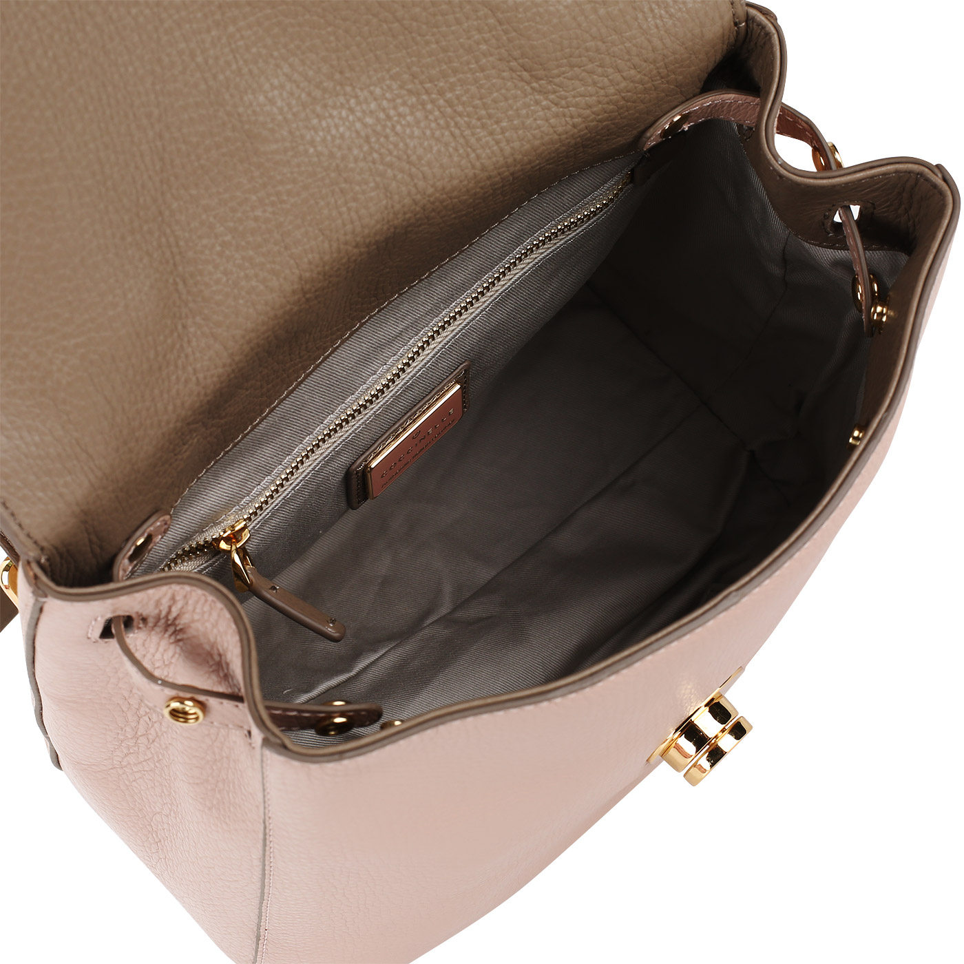 Кожаный женский рюкзак с откидным клапаном Coccinelle Liya