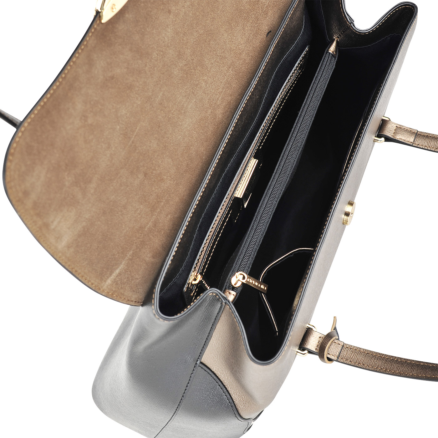 Вместительная кожаная сумка с длинными ручками Cromia Wave