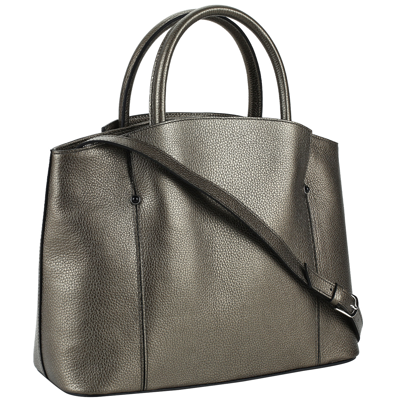 Женская кожаная сумка с двумя внешними карманами Chatte 