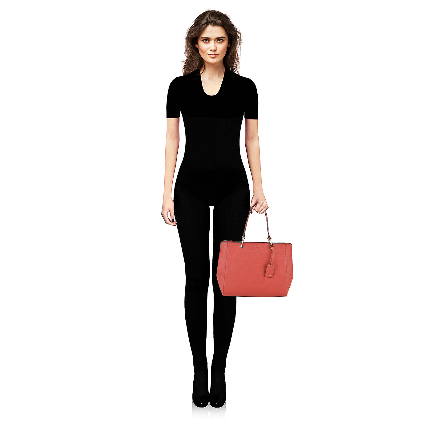 Женская кожаная сумка DKNY Soft Saffiano